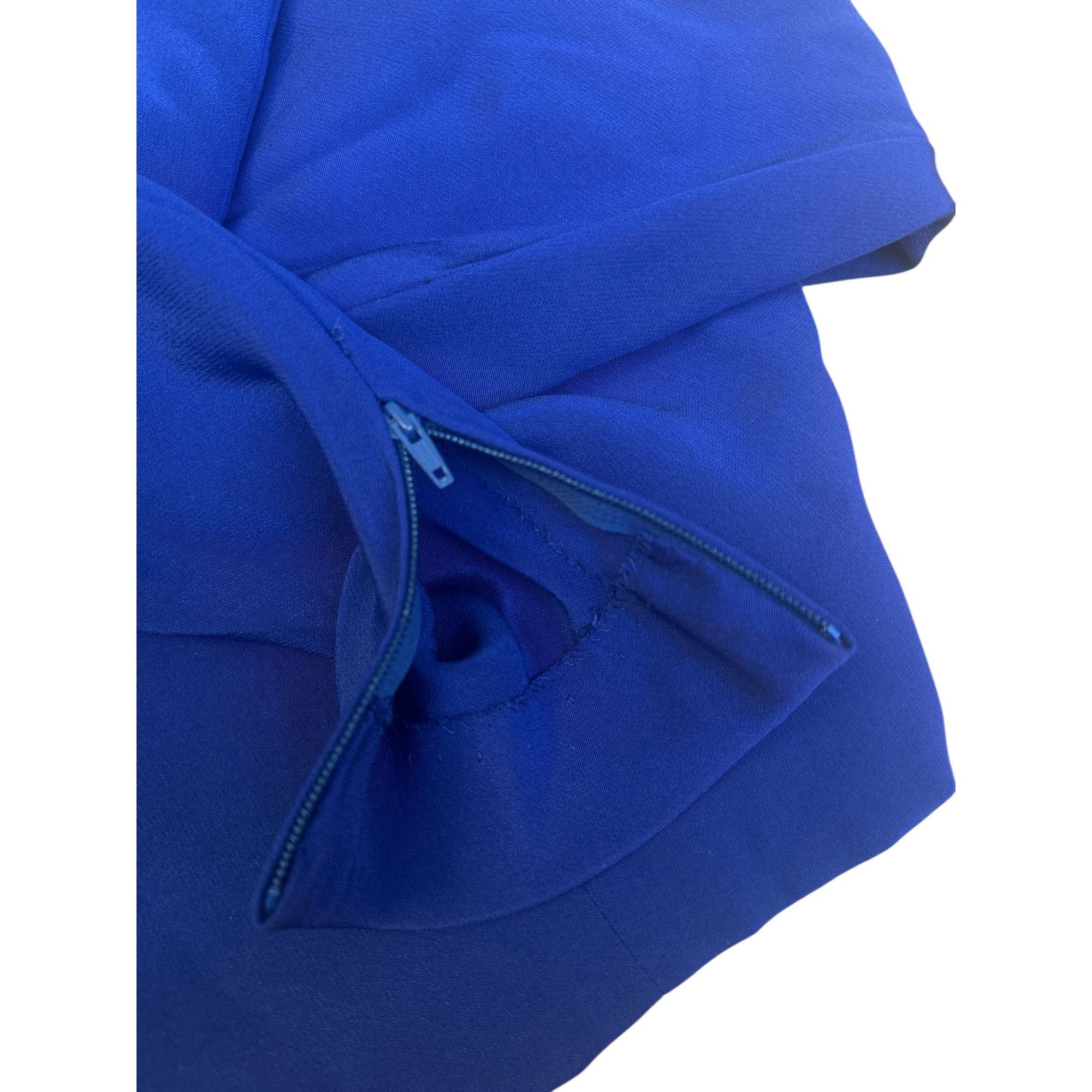 Yves Saint Laurent Early 1980s Cobalt Blue Wool Overdress Size L / US 10 / IT 46 - 7 Thumbnail