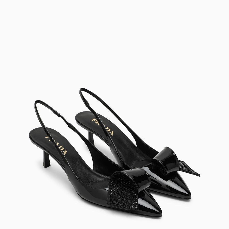 Prada o1d2blof0924 Leather Slingback in Black Size US 11 / IT 41 - 3 Thumbnail