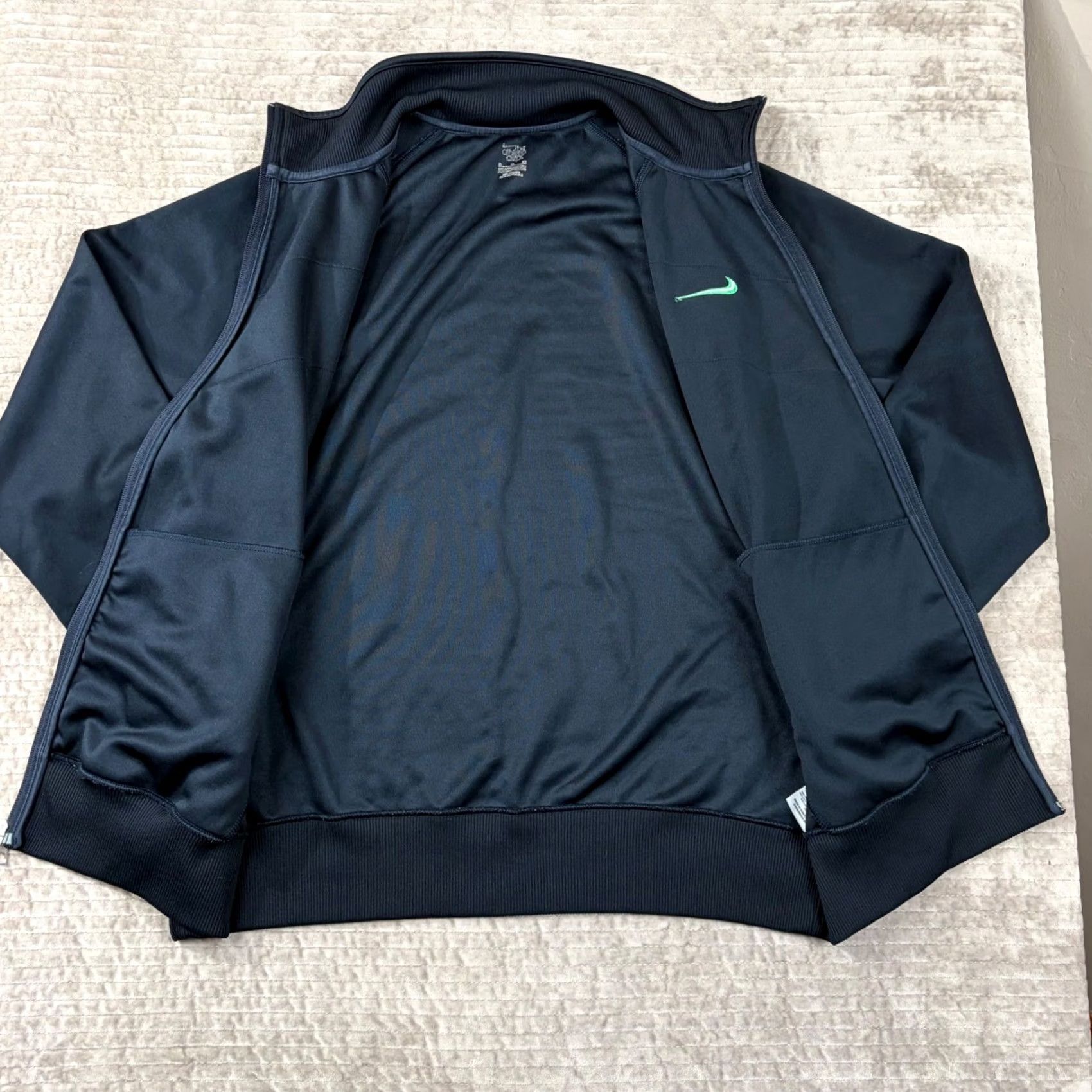 Nike Nike Athletic Dept Track Jacket Mens XL Navy Blue Green Chevron 446271-471 Size US XL / EU 56 / 4 - 4 Thumbnail