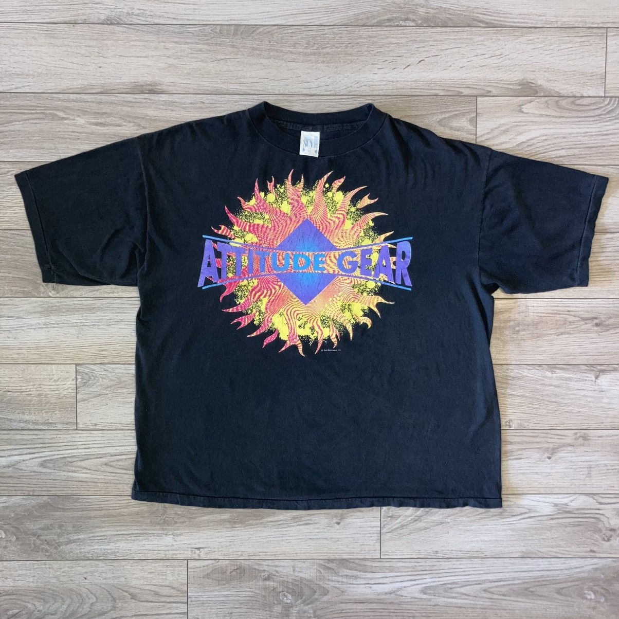 Other 90s Attitude Gear fractal surf skate tee Size US XL / EU 56 / 4 - 2 Thumbnail