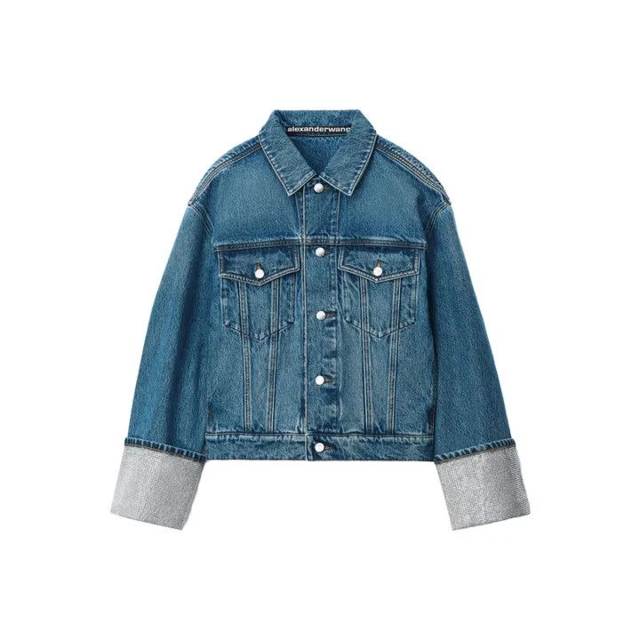 Alexander Wang Alexander Wang Denim Long Sleeve Jacket for Women 0079 Size XS / US 0-2 / IT 36-38 - 1 Thumbnail