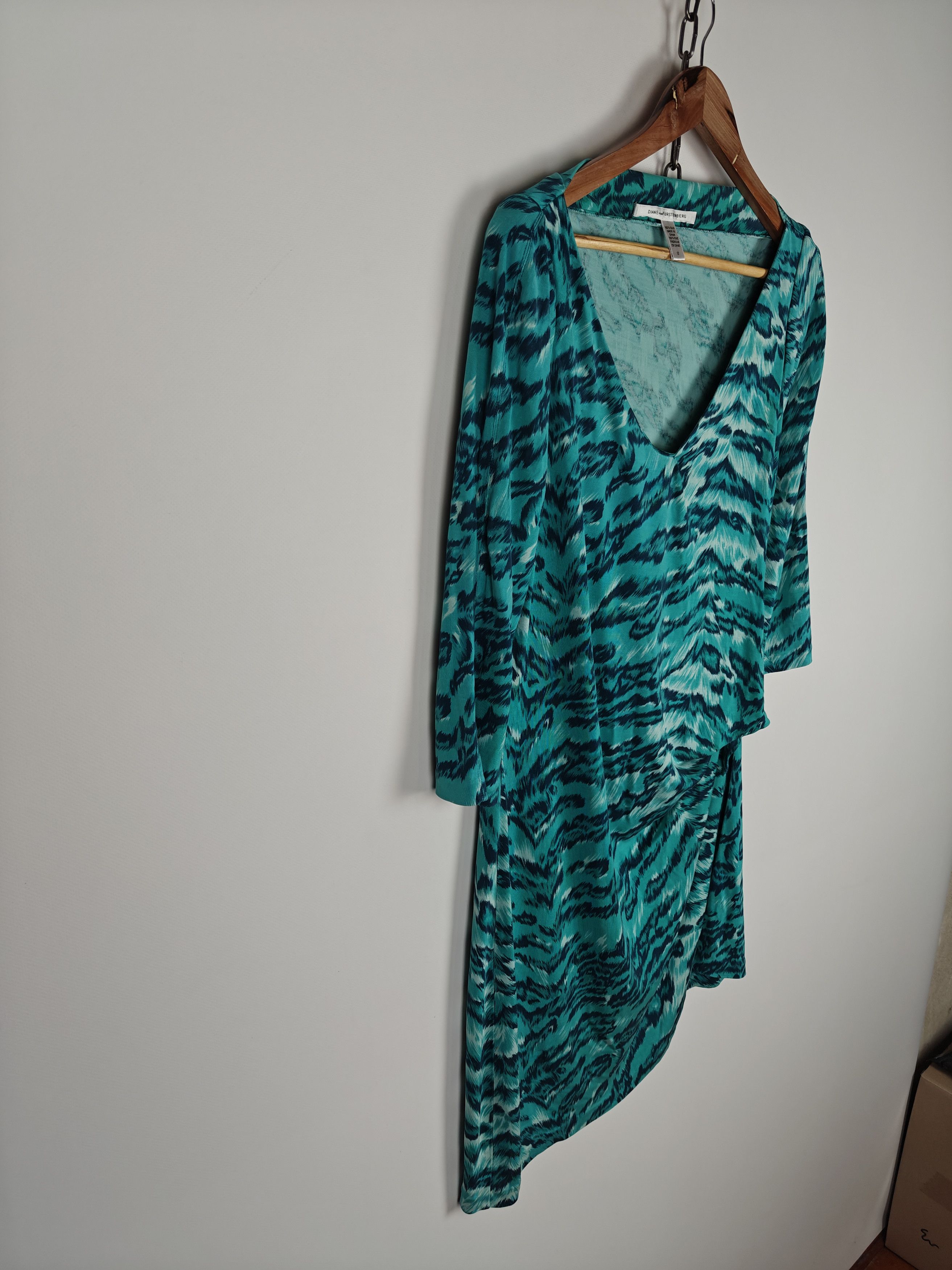 Diane von Furstenberg Diane von Furstenberg Wrap Dress Blue Abstract Print 3/4 Size XL / US 12-14 / IT 48-50 - 6 Thumbnail