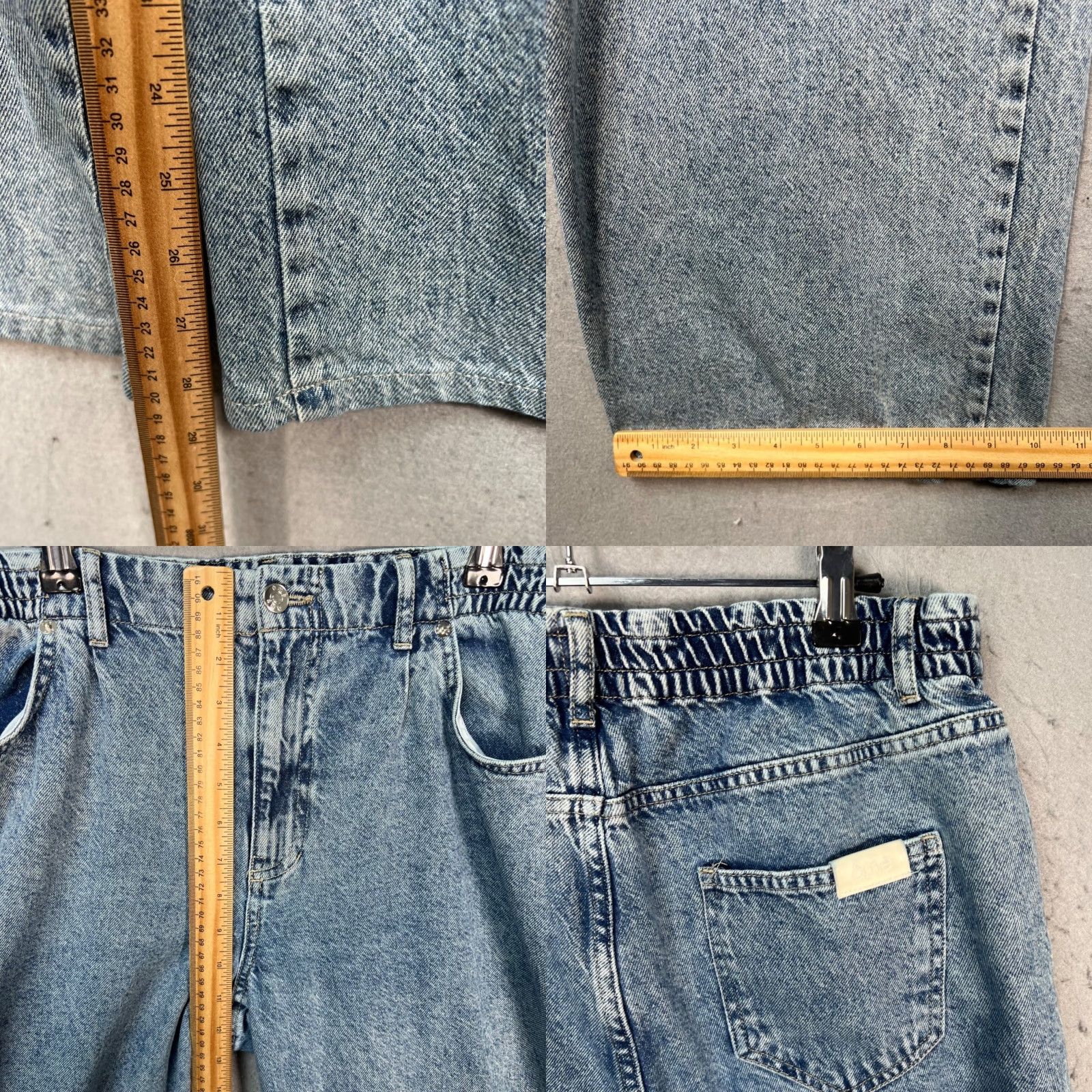 Denime Ame Antwerp Jeans Womens 38 Light-Wash Denim Elastic Waist Wide-Leg 5-Pocket 29in Inseam Summer Fall Vintage: No Mens/Womens: Womens Size 26" / US 2 / IT 38 - 8 Thumbnail