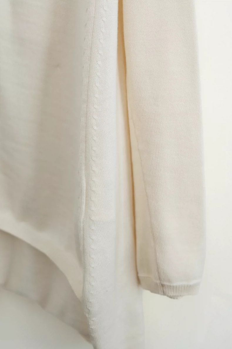 Comme des Garcons Comme des Garcons Off-white twisted asymmetric sewing swea Size S / US 4 / IT 40 - 6 Thumbnail