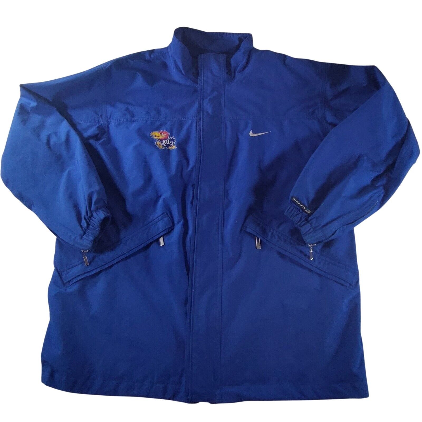 Nike VTG Kansas Jayhawks Team Nike Jacket Men’s L Blue Made USA Size US L / EU 52-54 / 3 - 1 Thumbnail