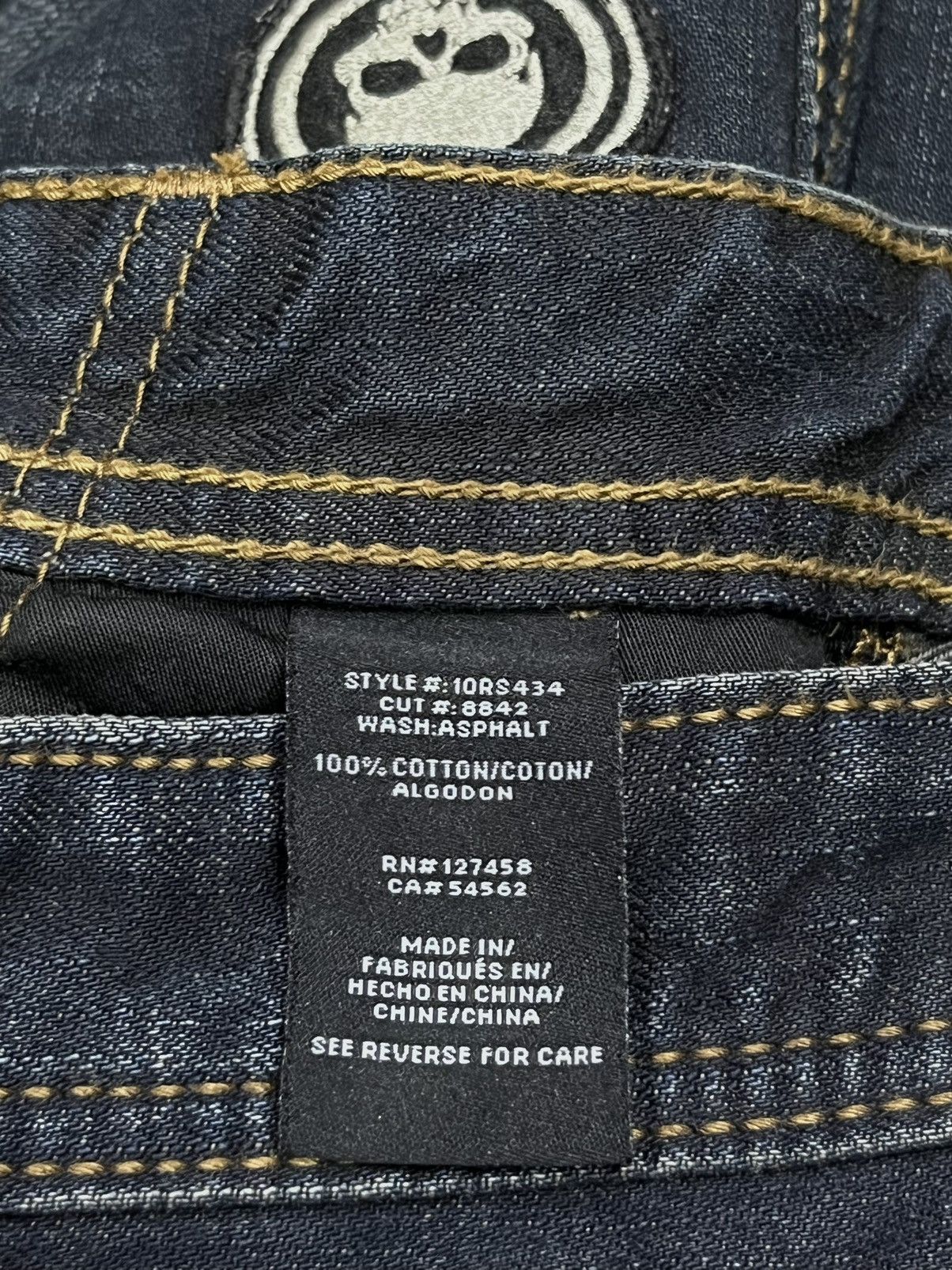 Affliction 💀AFFLICTION BLAKE RELAXED STRAIGHT SKULL LOST SOULS Ripped Size US 31 - 17 Thumbnail