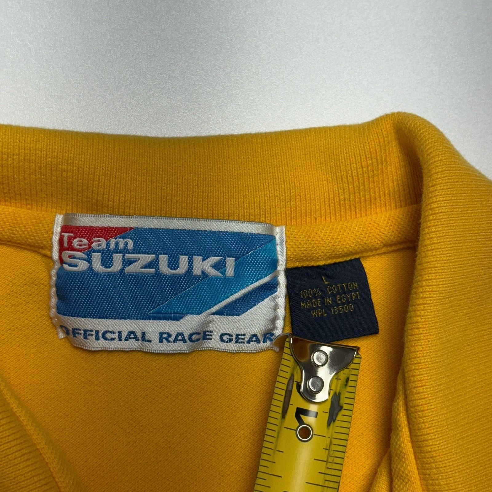 Vintage Team Suzuki Race Polo Shirt Mens Large Yellow Size US L / EU 52-54 / 3 - 7 Thumbnail