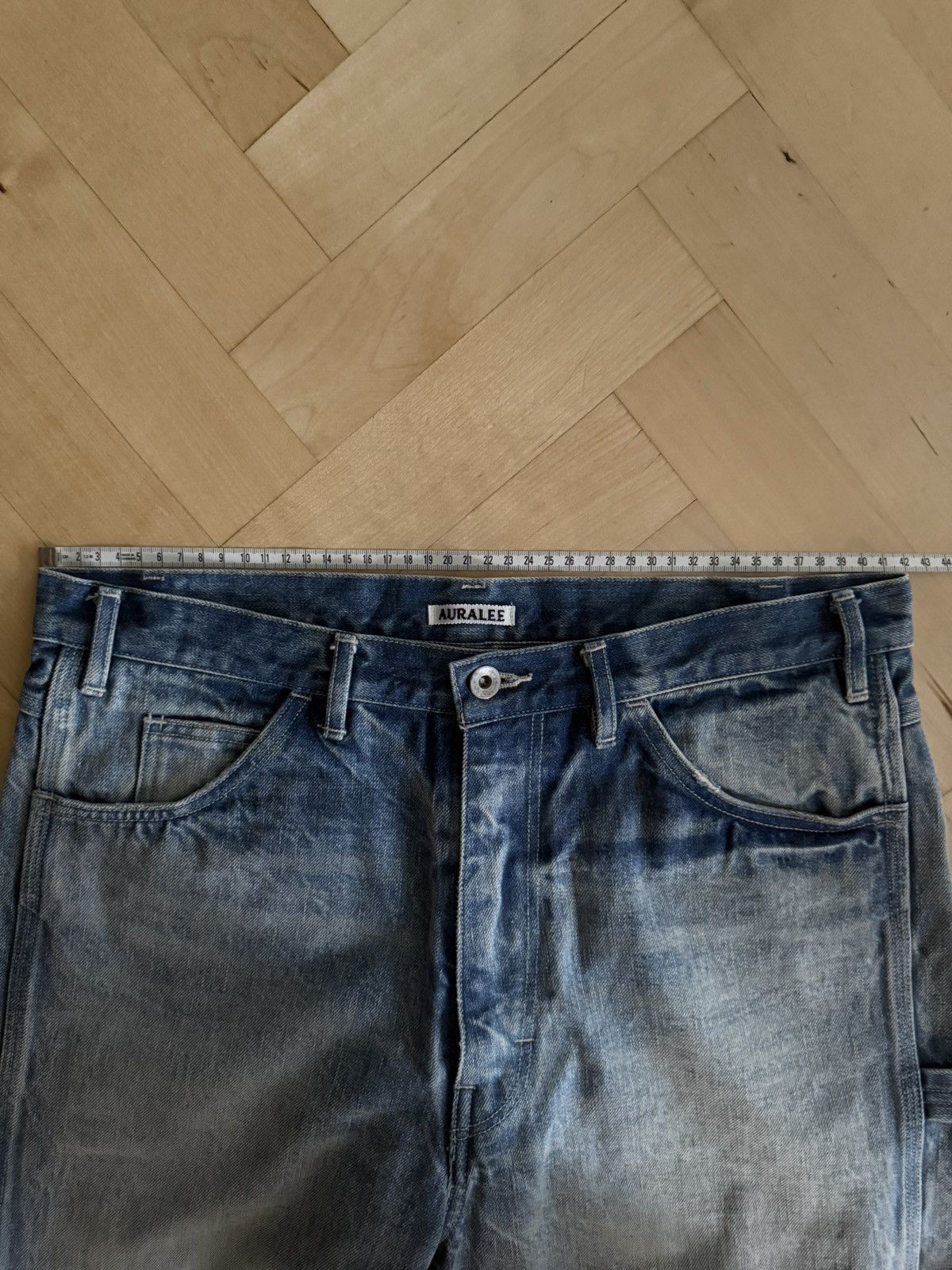 Auralee AURALEE SELVEDGE FADED HEAVY DENIM PAINTER PANTS Size US 32 / EU 48 - 4 Thumbnail