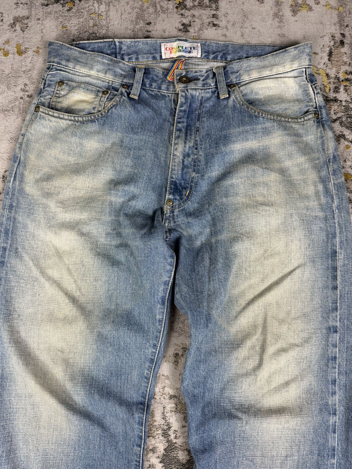 Japanese Brand Vintage Complete Finesse Rainbow Selvedge Mudwash Jeans Size US 32 / EU 48 - 3 Thumbnail
