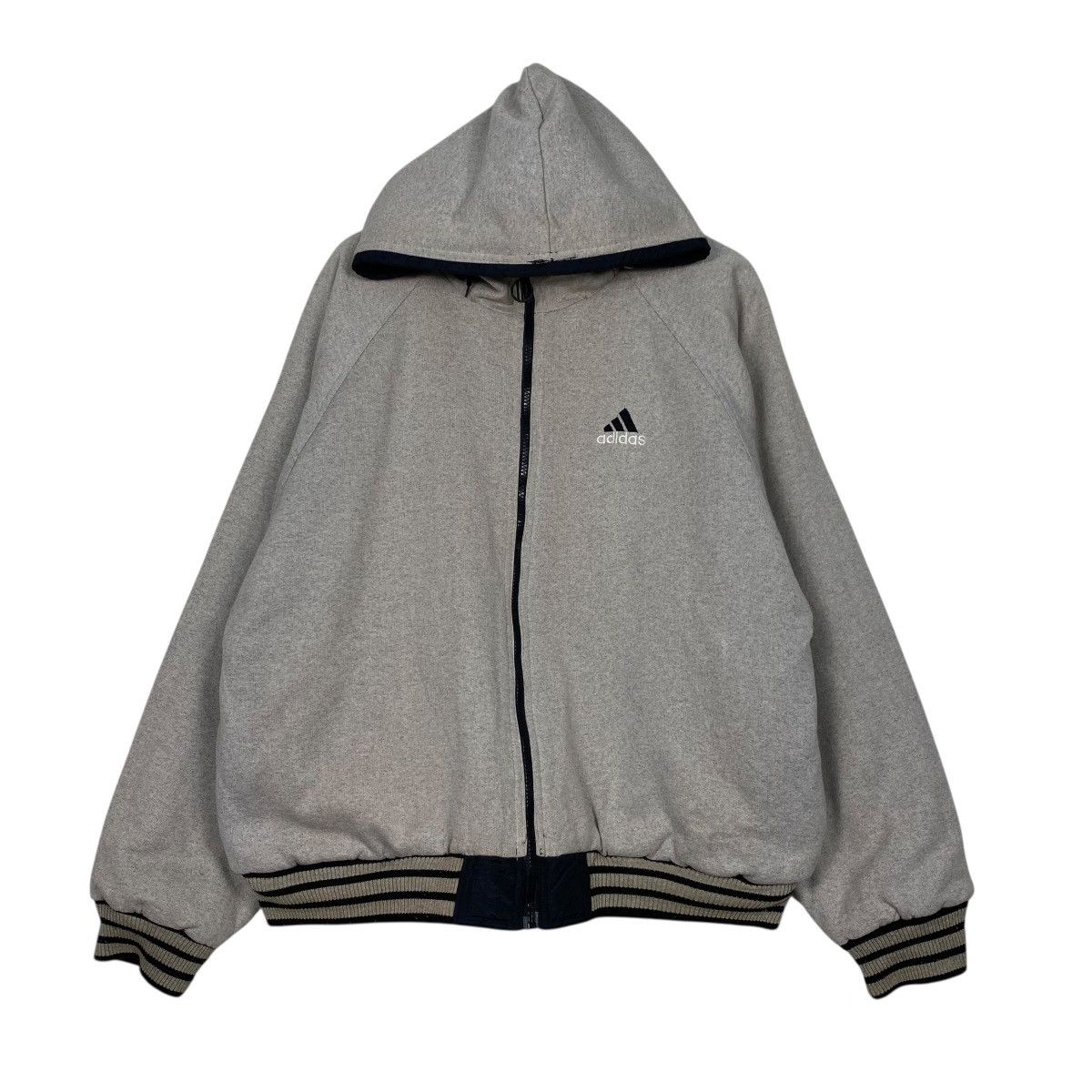 Adidas Vintage Adidas reversible hoodie jacket Size US L / EU 52-54 / 3 - 3 Thumbnail