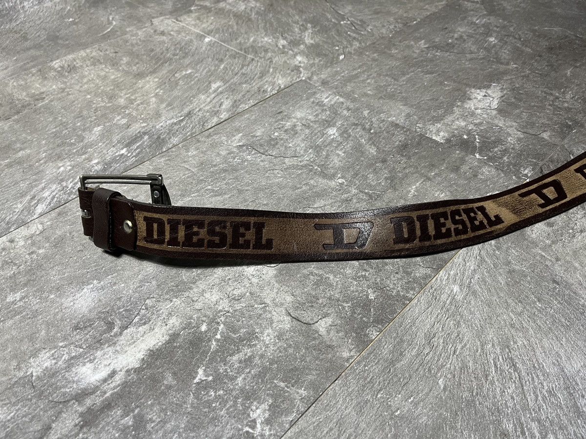 Diesel Vintage Diesel Leather Belt Monogram Big Logo Japanese Y2k Size ONE SIZE - 9 Thumbnail
