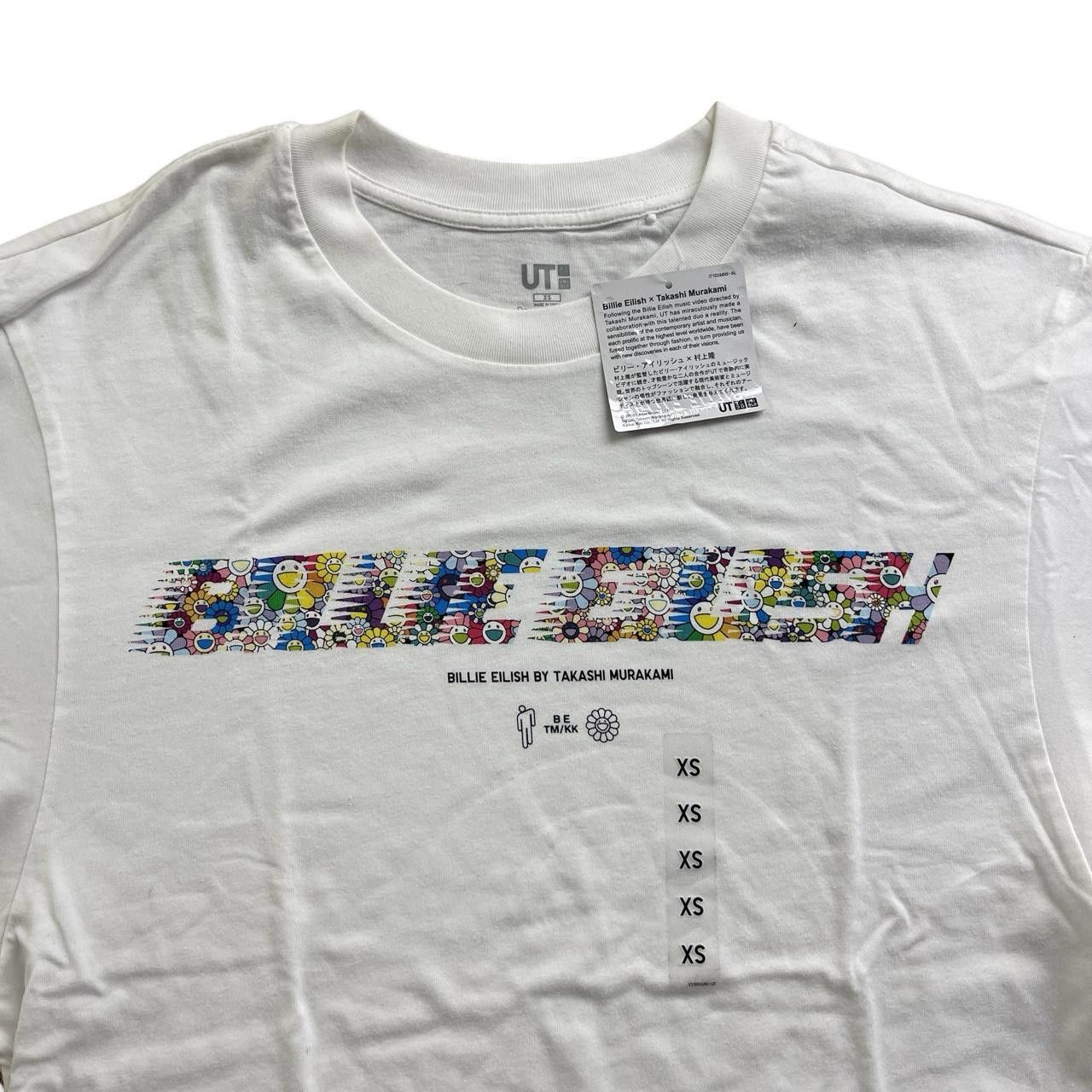 Designer UNIQLO Billie Eilish x Takashi Murakami White Graphic Tee Size XS / US 0-2 / IT 36-38 - 3 Thumbnail