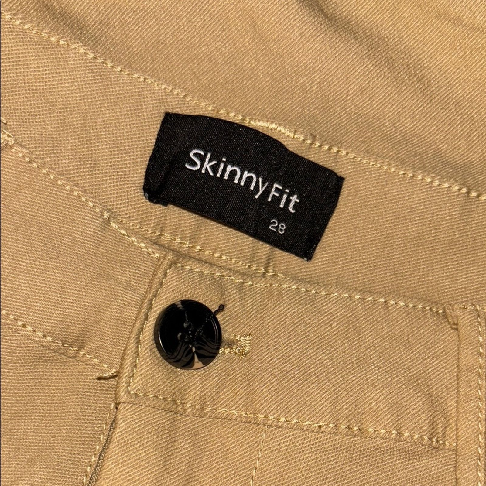 The Unbranded Brand Men's Skinny Fit Tan Shorts - Size 28 Size US 28 / EU 44 - 3 Thumbnail