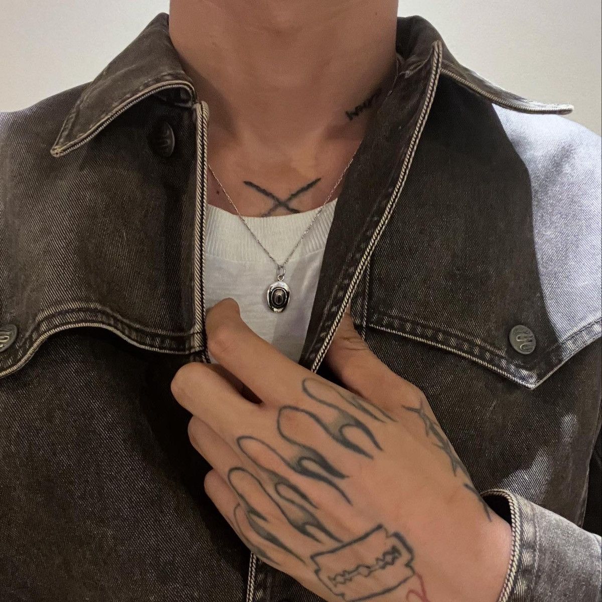Japanese Brand Distressed waxwash jacket style Grunge x Western Size US L / EU 52-54 / 3 - 7 Thumbnail