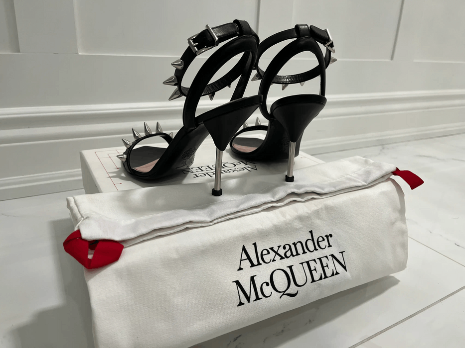 New Alexander McQueen Punk Spike Heels Shoes New 37 US 7