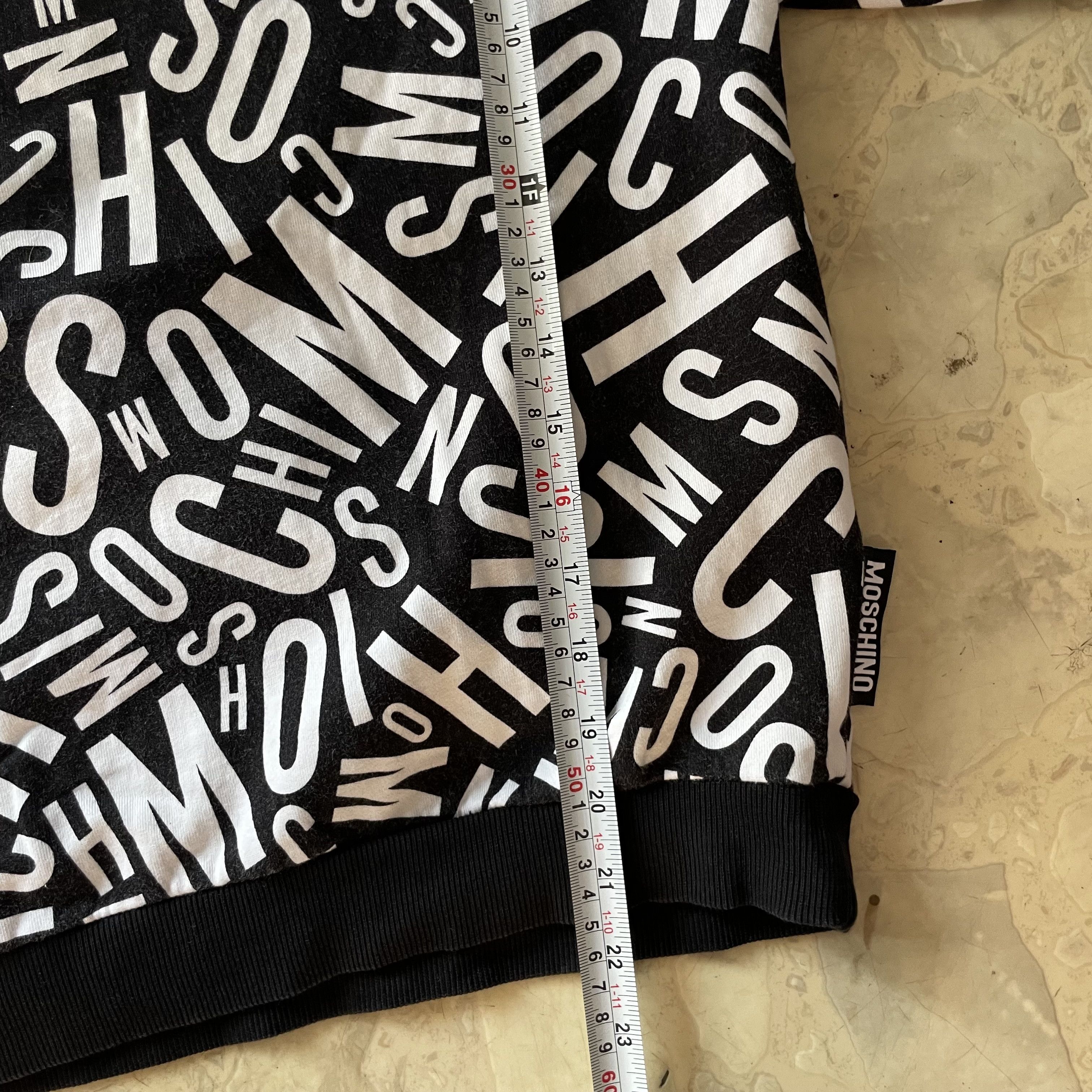 Moschino Moschino Black & White All Over Print Crewneck Size S / US 4 / IT 40 - 8 Thumbnail