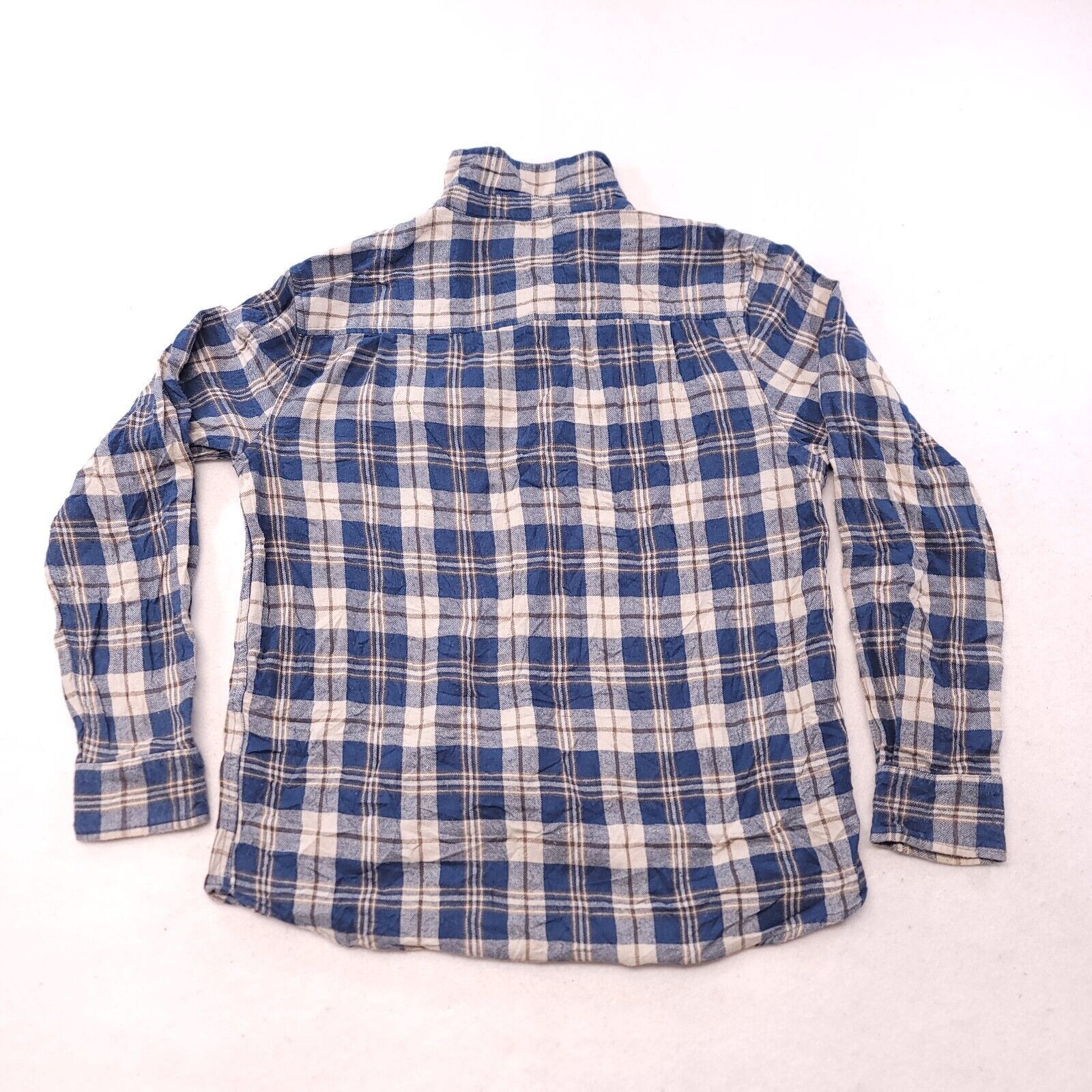 Retrofit Retrofit Tartan Flannel Shirt Mens Size Medium M Blue Brown Size US M / EU 48-50 / 2 - 10 Thumbnail