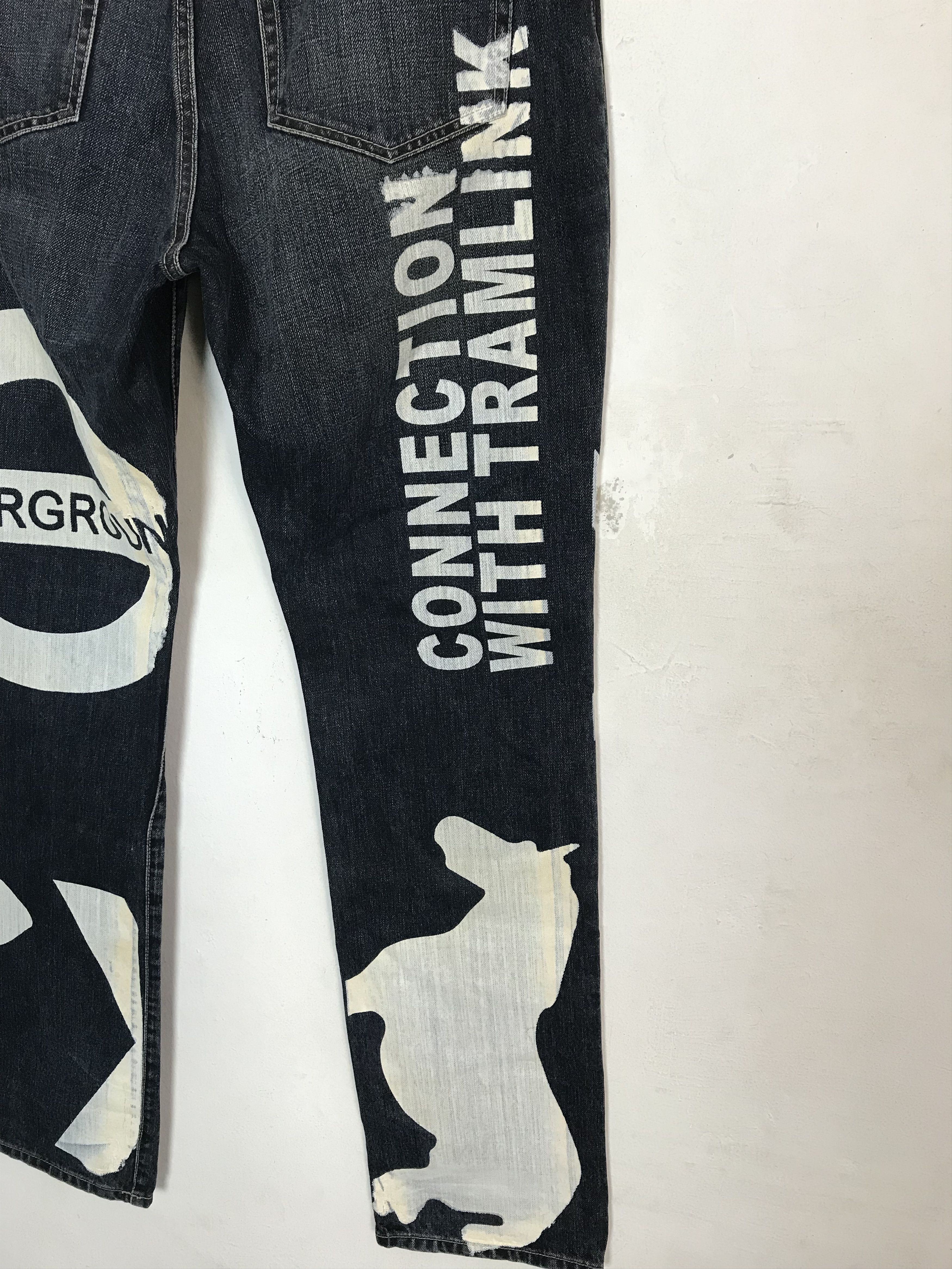 PPFM Rare PPFM Underground Seditionaries Printed Indigo Denim Size US 32 / EU 48 - 8 Thumbnail