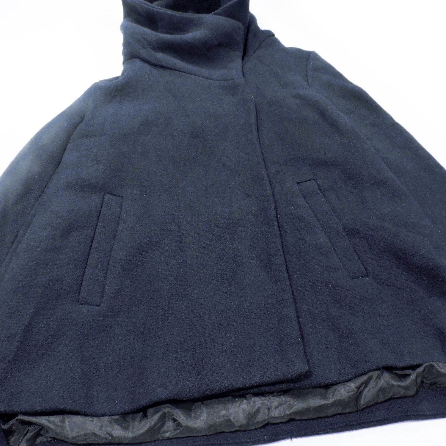 Zara ZARA BASIC OUTWEAR HOODED WRAP COCOON PEA COAT JACKET Size XS / US 0-2 / IT 36-38 - 9 Thumbnail