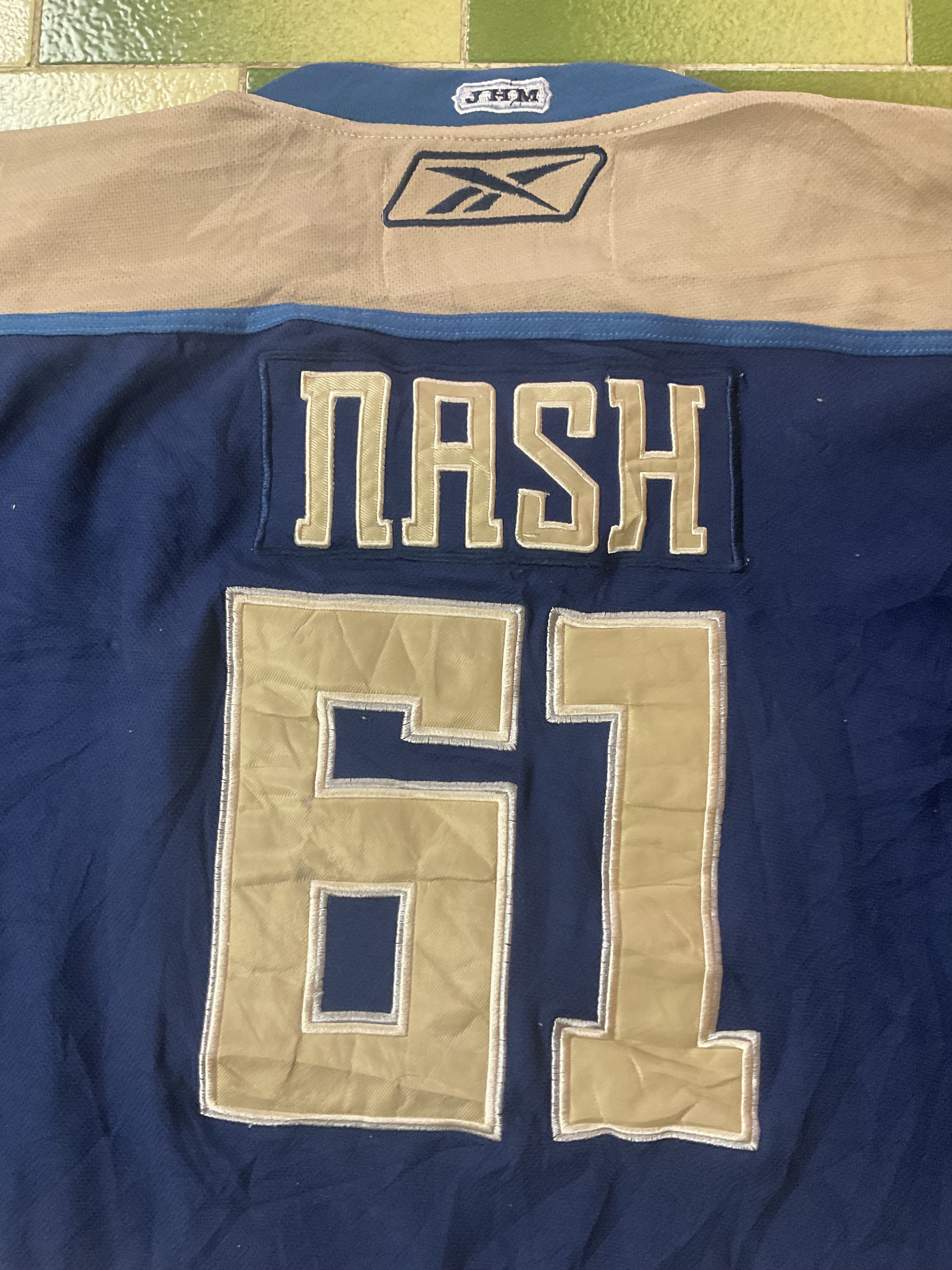 NHL Columbus Blue Jackets #61 Nash Vintage Jersey Fight Strap Size US XL / EU 56 / 4 - 4 Thumbnail