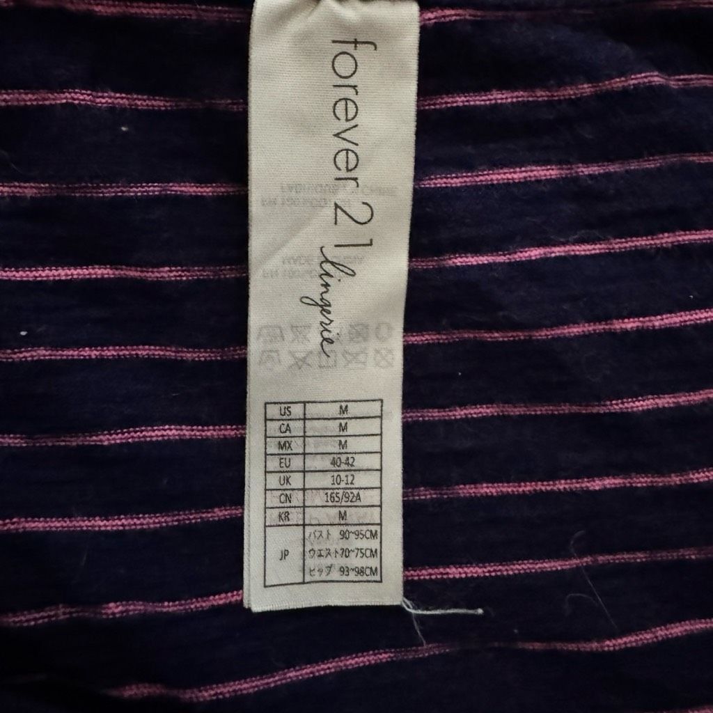 Forever 21 Forever 21 Navy Pink Striped Long Sleeve Knit Top Women’s Me Size M / US 6-8 / IT 42-44 - 3 Thumbnail