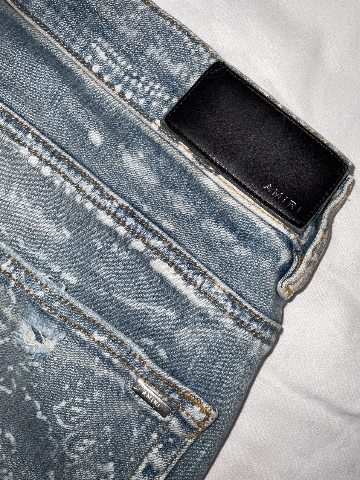 Amiri Amiri Bleached Paisley Print Jeans Size US 34 / EU 50 - 4 Thumbnail