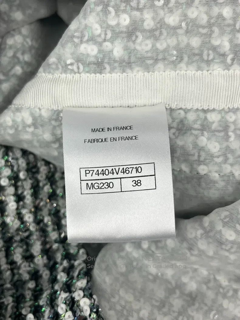 Chanel Chanel 23P green and silver heavy industry sequin jacket Size XS / US 0-2 / IT 36-38 - 5 Thumbnail