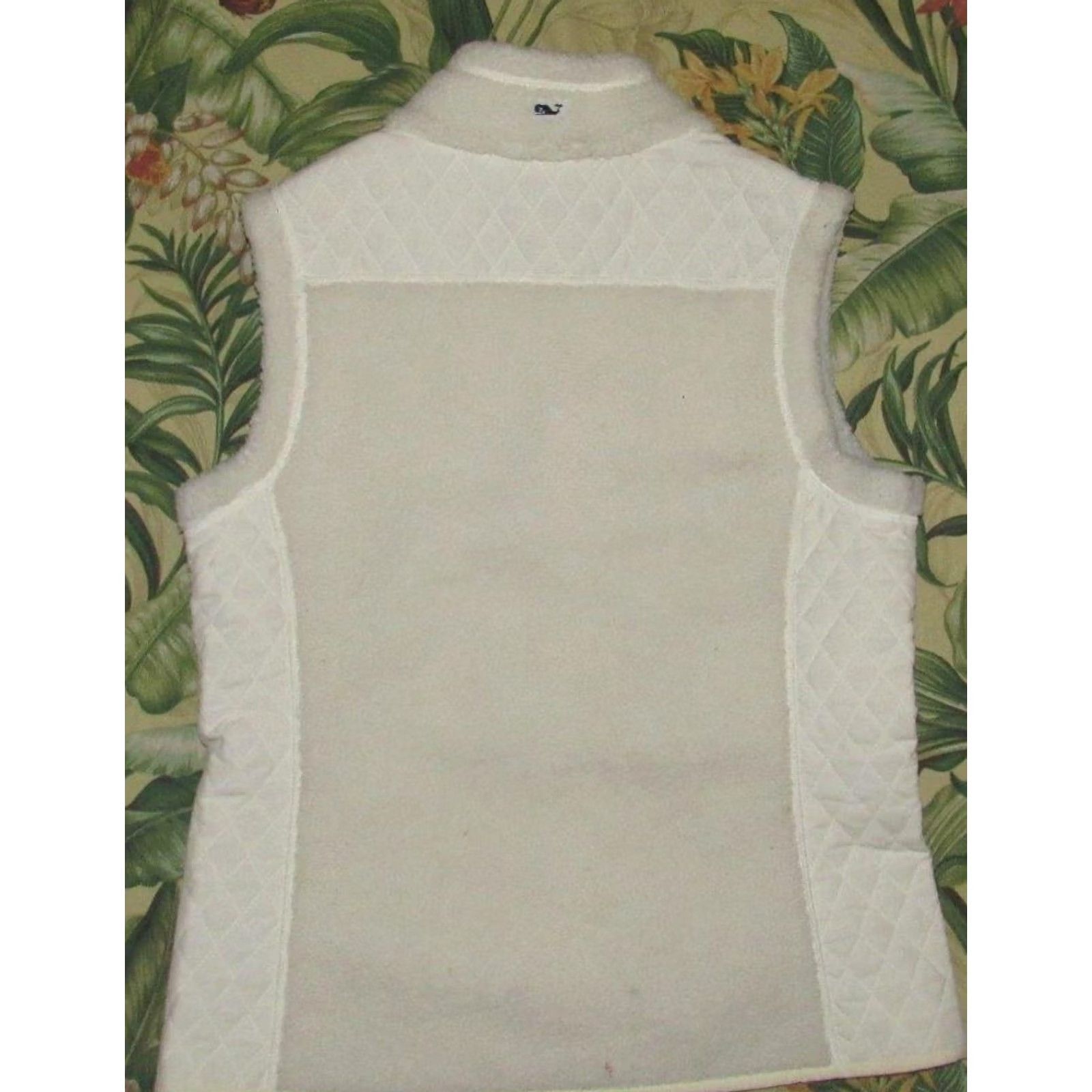 Vineyard Vines Womens Vineyard Vines Ivory Deep Pile Fleece Vest Small S Vest Ivory Womens S Size S / US 4 / IT 40 - 3 Thumbnail