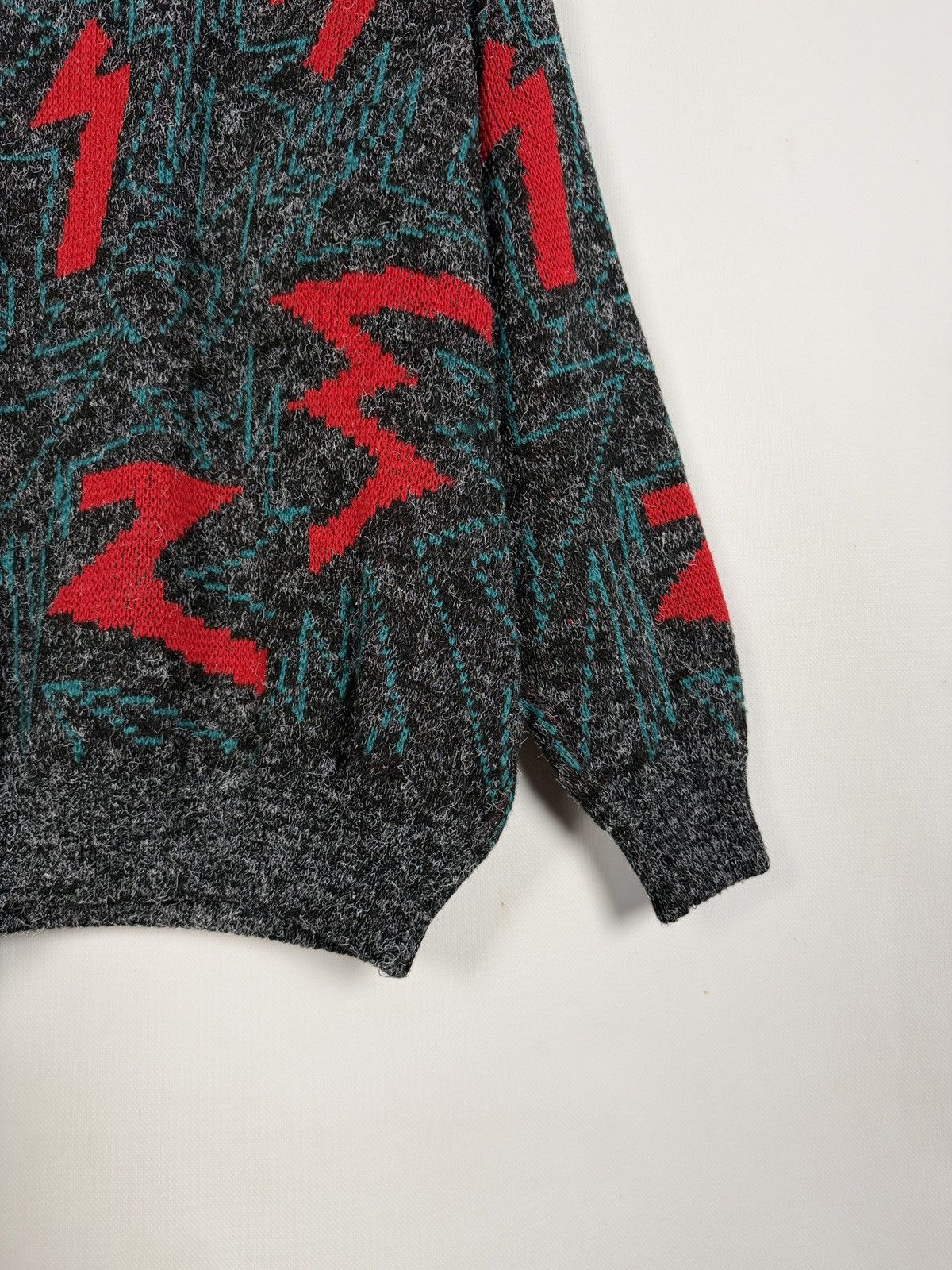 Vintage Mr. Rodia Vintage Crew Sweater Lightning Pattern Pullover Size US S / EU 44-46 / 1 - 5 Thumbnail