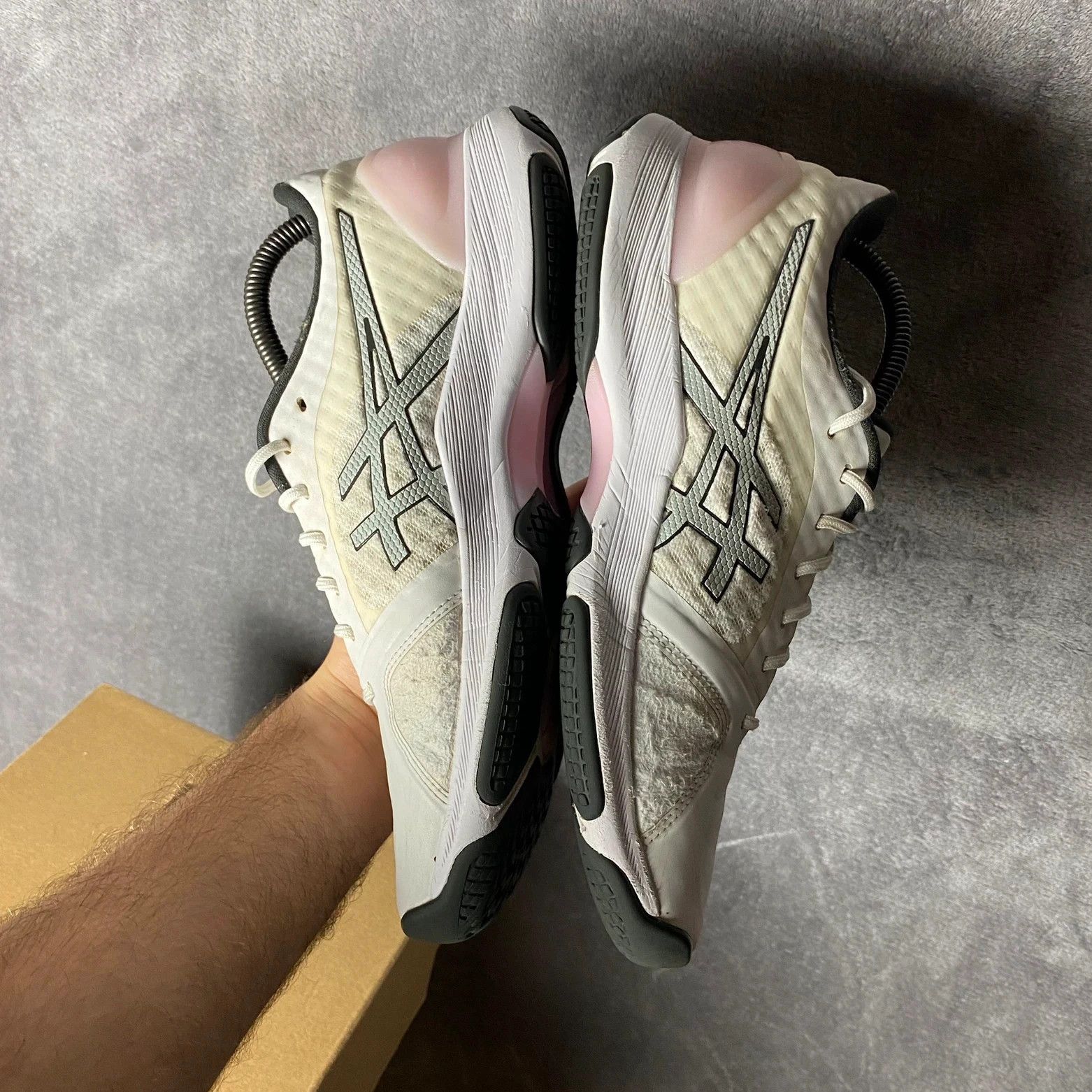 Asics Asics Netburner Super FF tennis shoes white pink Size US 12 / IT 42 - 9 Thumbnail