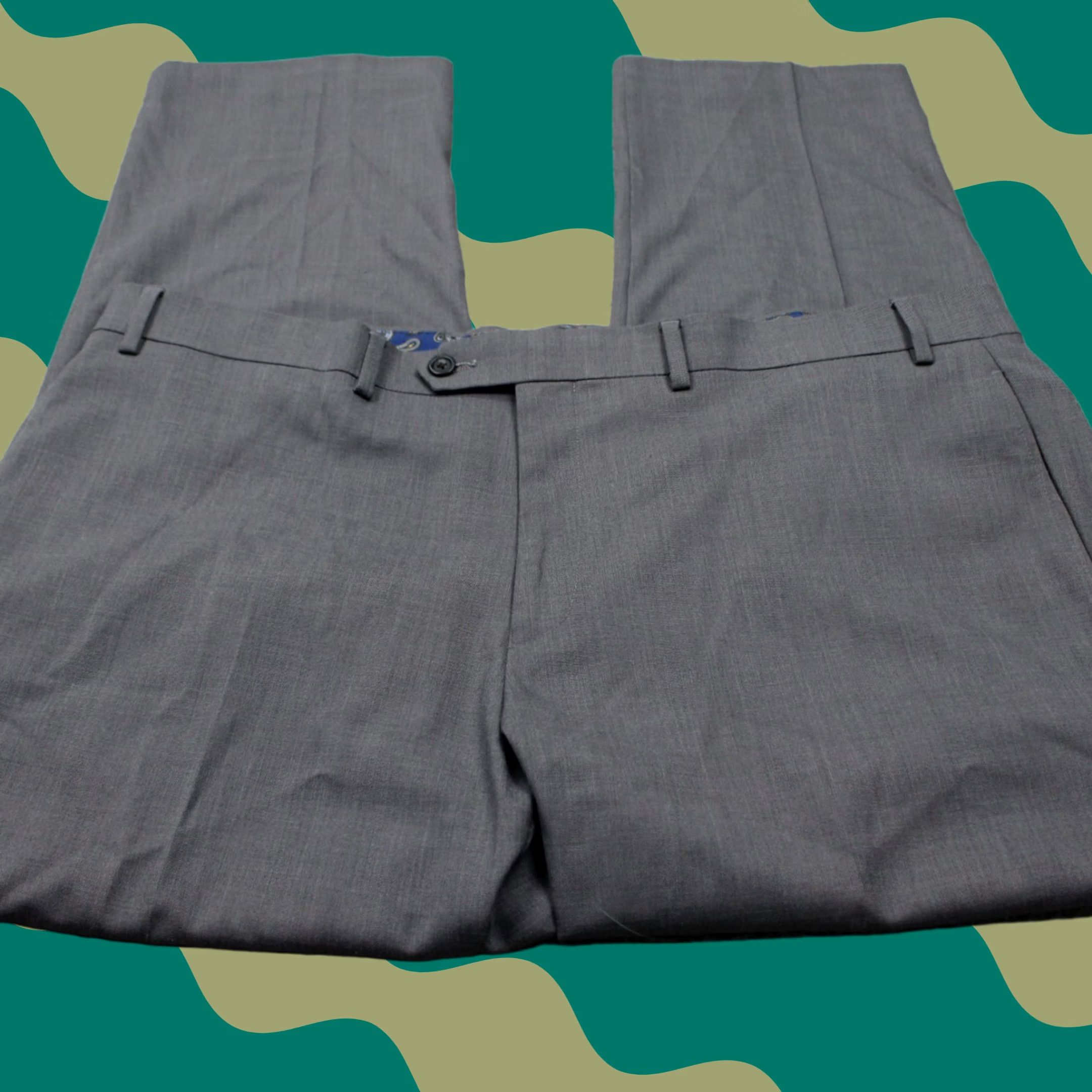 Ralph Lauren LAUREN Ralph Lauren Dress Pants Mens 42x30 Gray Flat Front Poly/Rayon Blend Dress Pants Mens Gray 90s Preppy Style Regular Straight Front Size US 42 / EU 58 - 1 Thumbnail