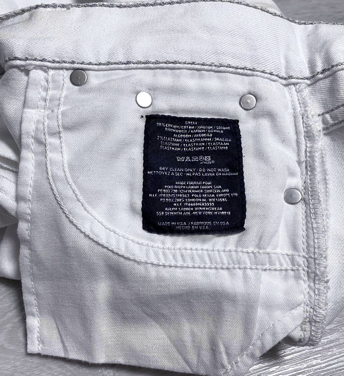 Ralph Lauren Black Label Womens Ralph Lauren 380 Black Label White Flared Jeans Denim Size 27" / US 4 / IT 40 - 11 Thumbnail