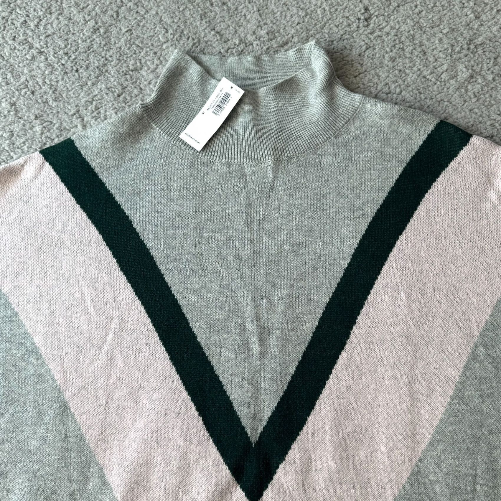 Old Navy Old Navy Sweater Mens Small Gray Pink Colorblock Turtleneck Pullover Size US S / EU 44-46 / 1 - 2 Thumbnail