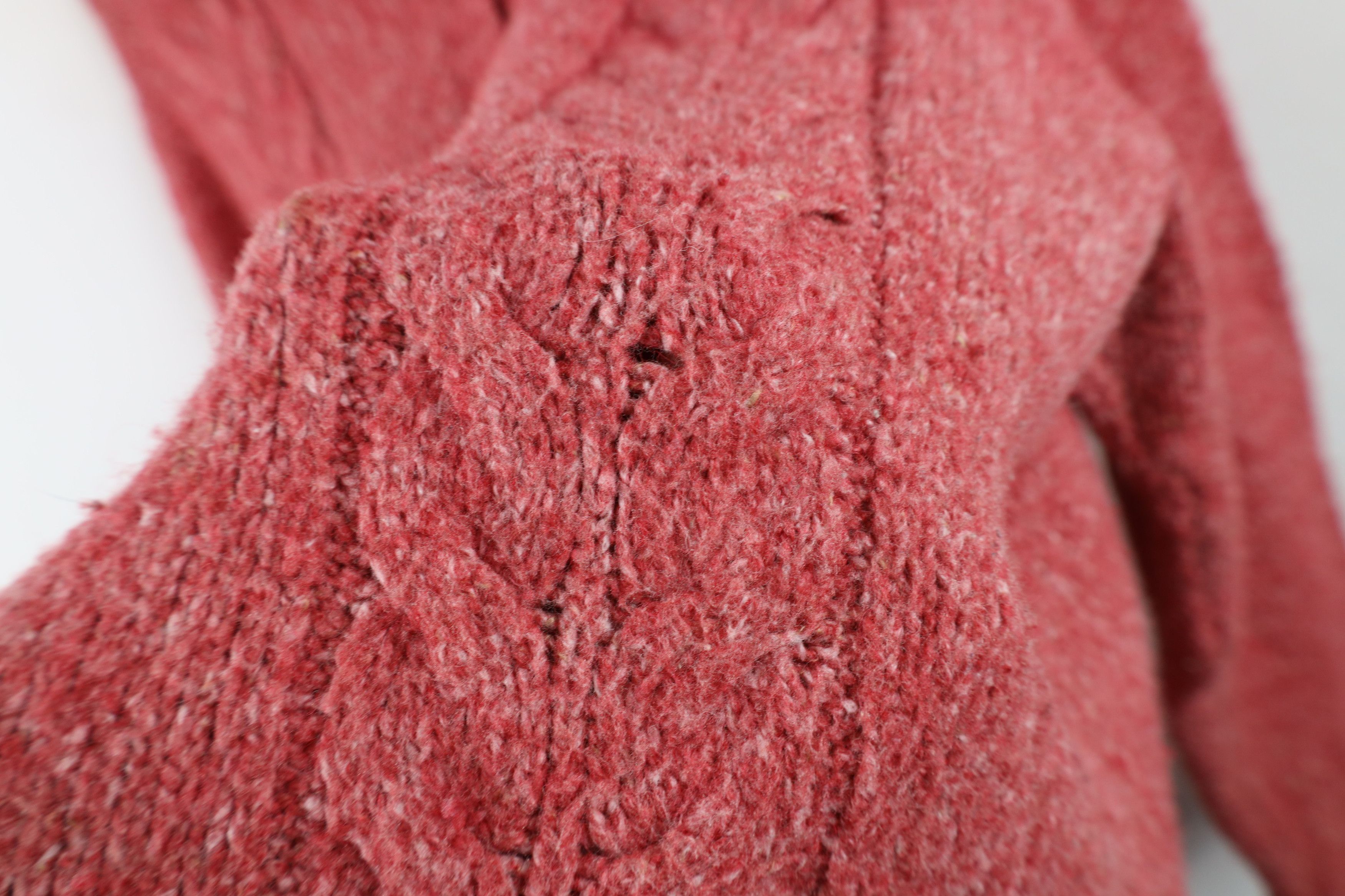 L.L. Bean Vintage LL Bean Wool Blend Cable Knit Cardigan Sweater Size XL / US 12-14 / IT 48-50 - 10 Thumbnail