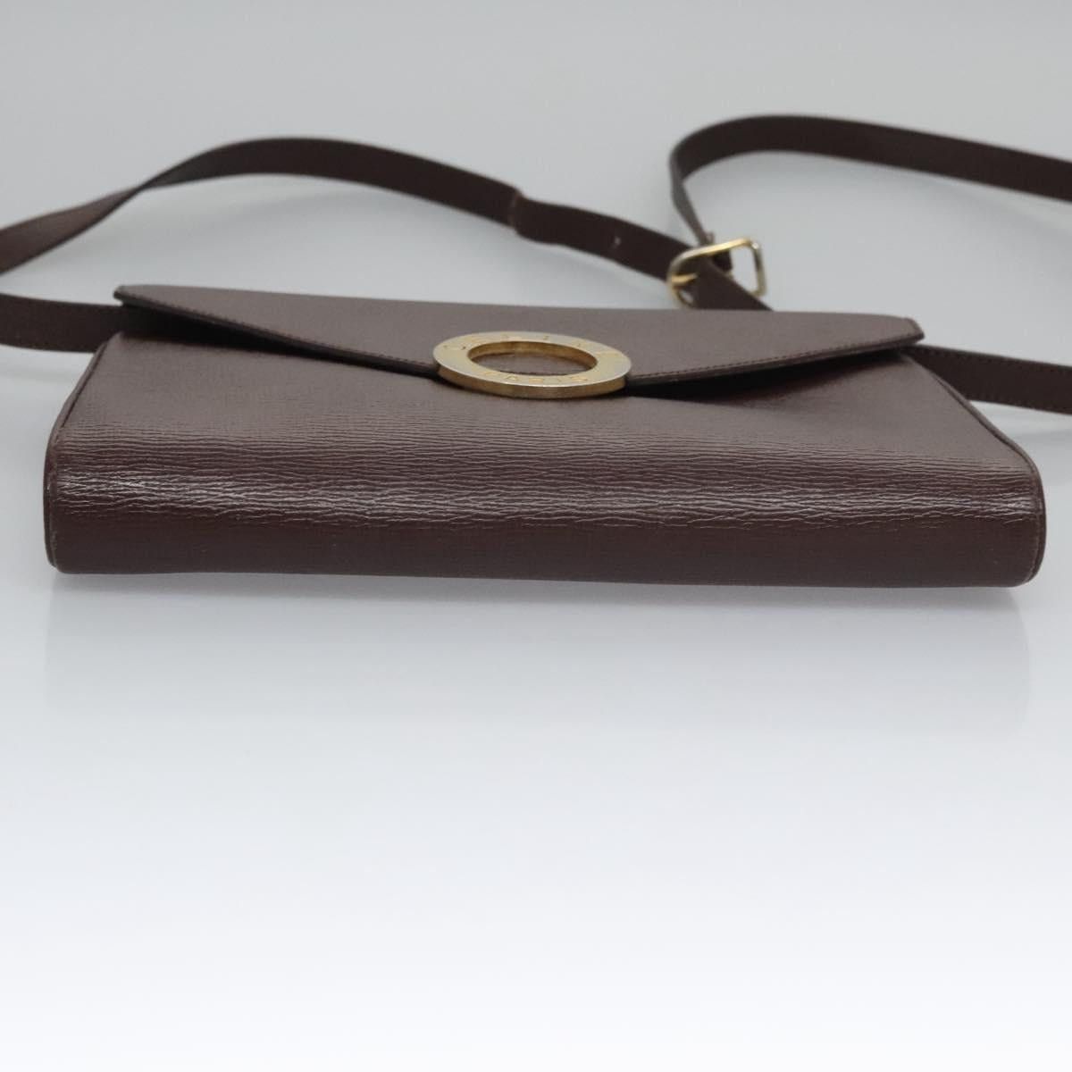 Celine CELINE Circle Shoulder Bag Leather Brown Gold Size ONE SIZE - 10 Thumbnail