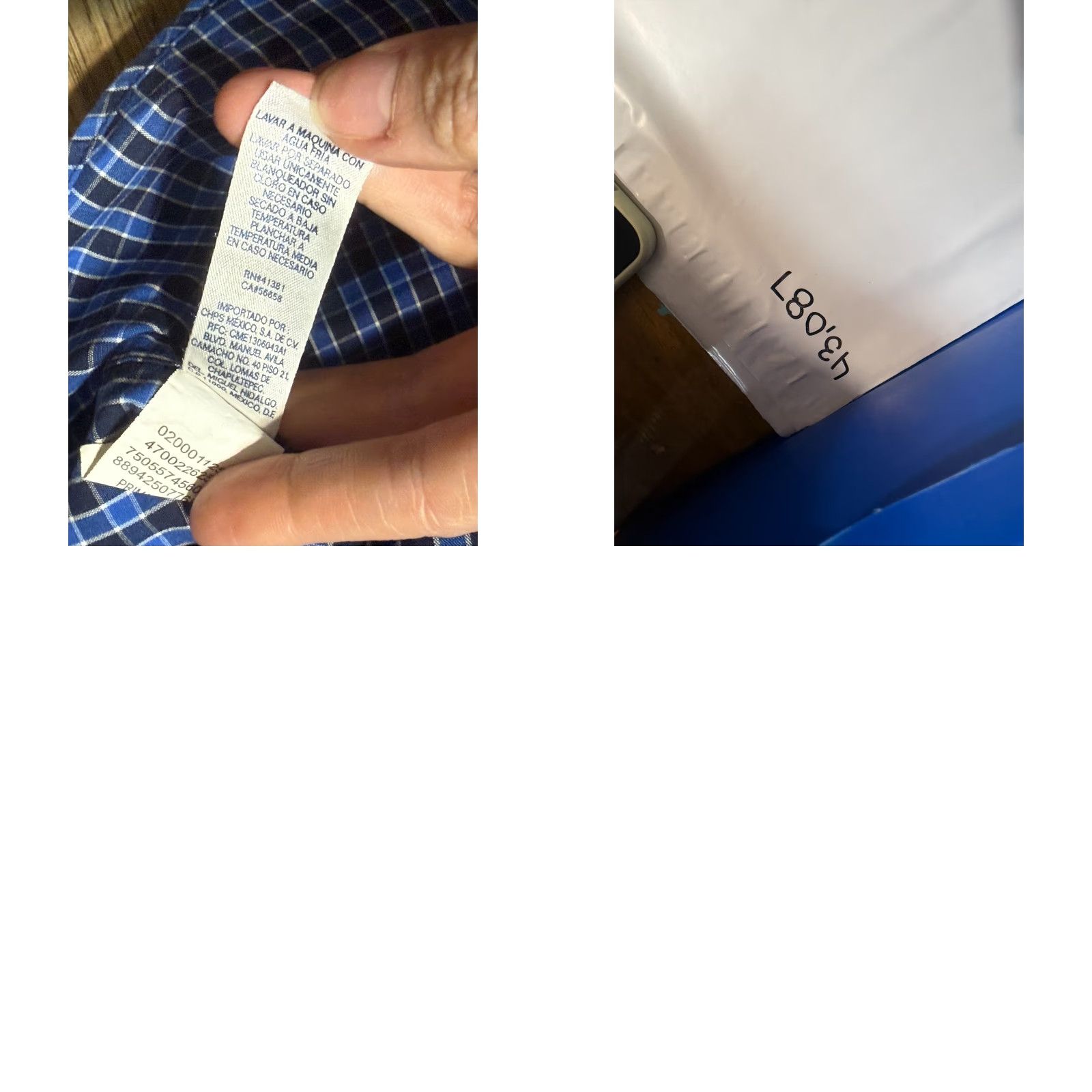 Chaps CHAPS Shirt Men's Large Blue White Black Plaid Long Sleeve Button Down Shirt Size US L / EU 52-54 / 3 - 9 Thumbnail