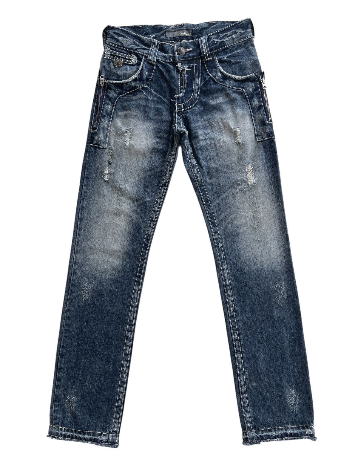 Japanese Brand On Board Distressed LGB Style Denim Size US 28 / EU 44 - 1 Thumbnail