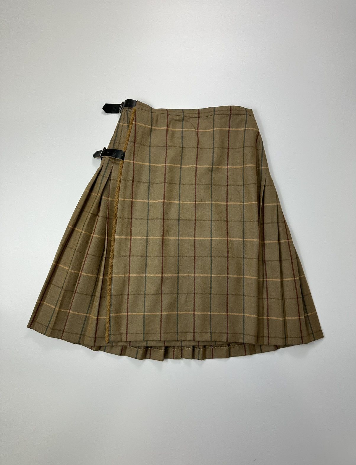 Burberry 90's Vintage Wool Burberry Skirt Nova Check Brown Size 34" / US 12 / IT 48 - 1 Thumbnail