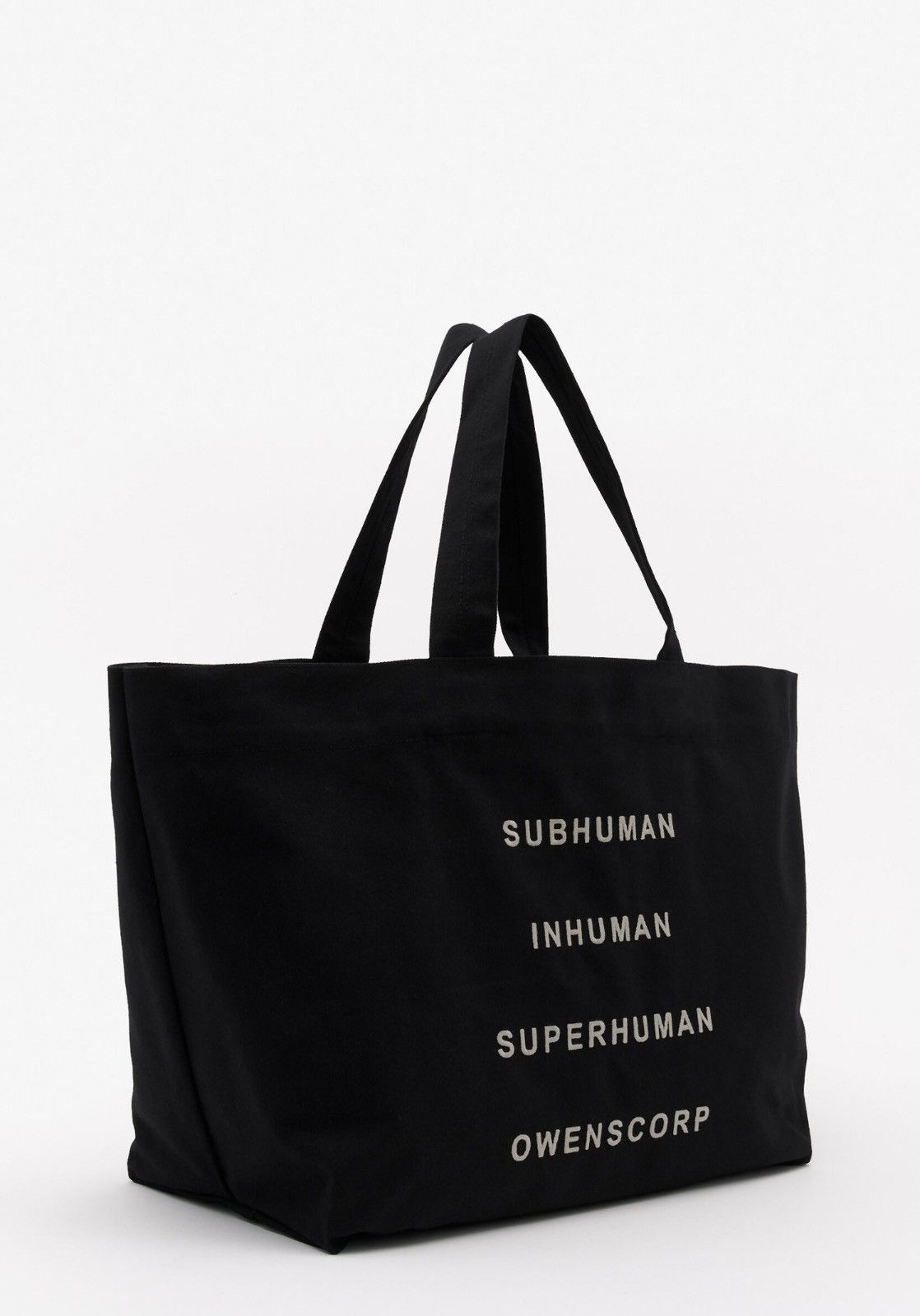 Rick Owens Last Rick Owens Embroidered Subhuman Black Large Tote Bag Size ONE SIZE - 4 Thumbnail