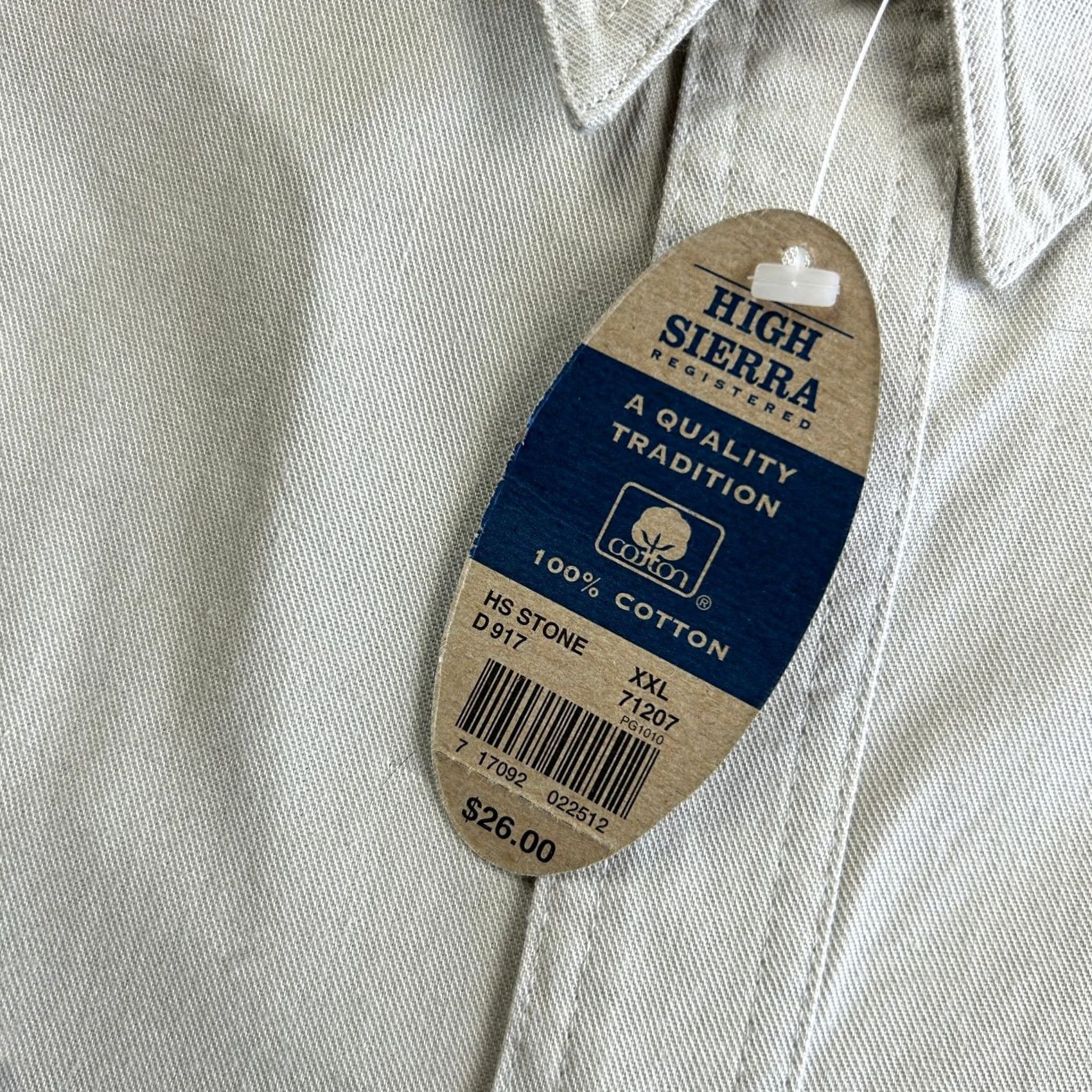 High Sierra VINTAGE High Sierra Button-Down Shirt XXL Beige 100% Cotton NEW Long Sleeve Casual Mens 2XL Beige Western 90s Classic Retro Streetwear - Shirt Size US XXL / EU 58 / 5 - 4 Thumbnail