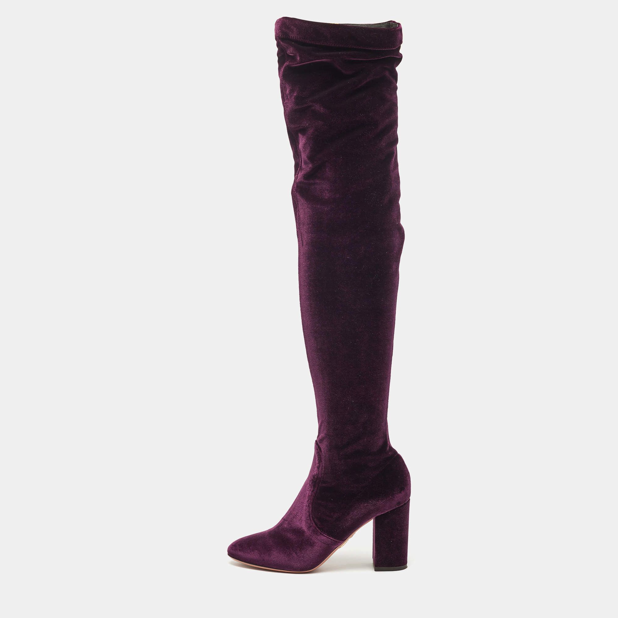 Aquazzura o1y0625 Boots in Mauve Size US 8 / IT 38 - 1 Thumbnail