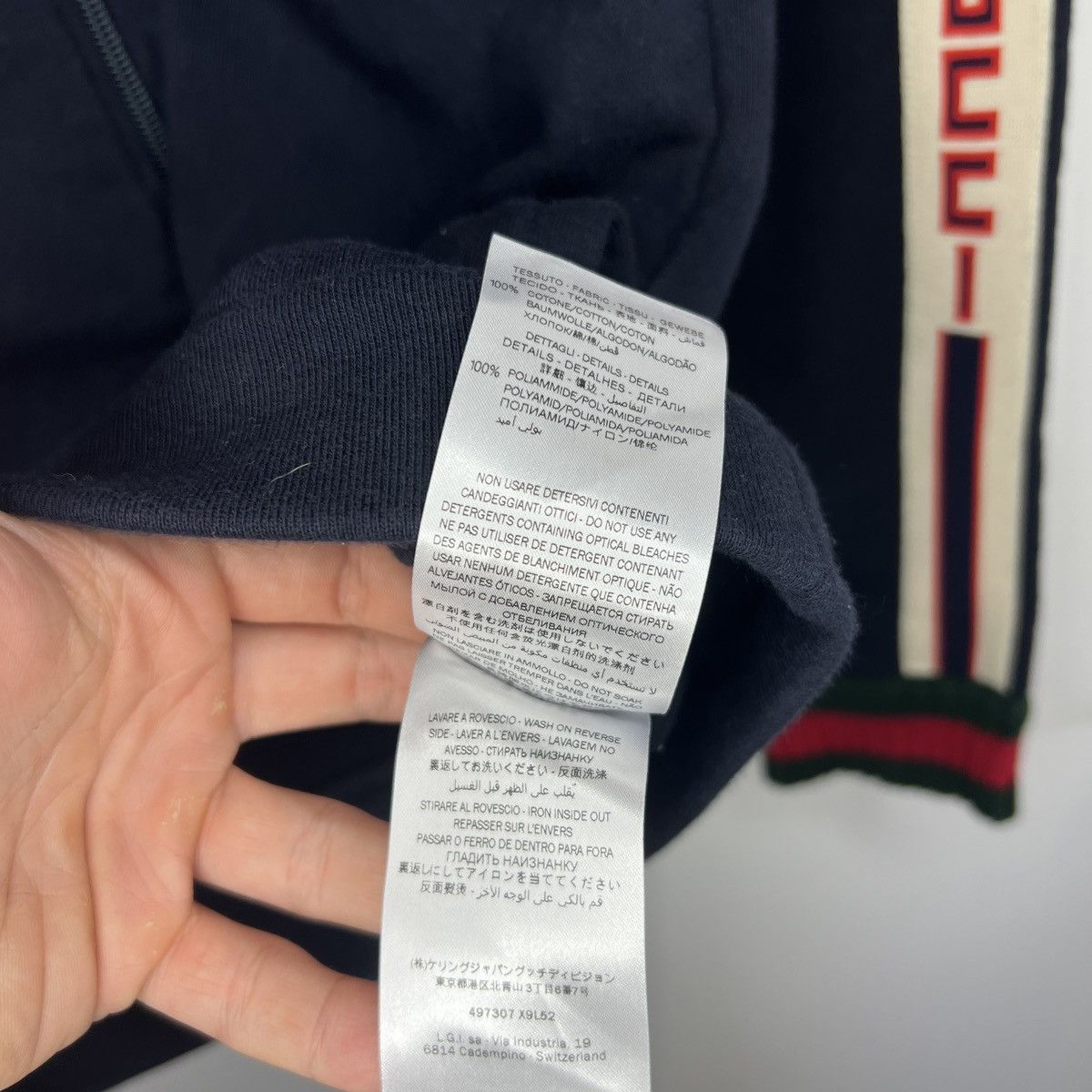 Gucci Gucci Sweatshirt ZIP Navy Stripe Sleeve Size XS / US 0-2 / IT 36-38 - 8 Thumbnail