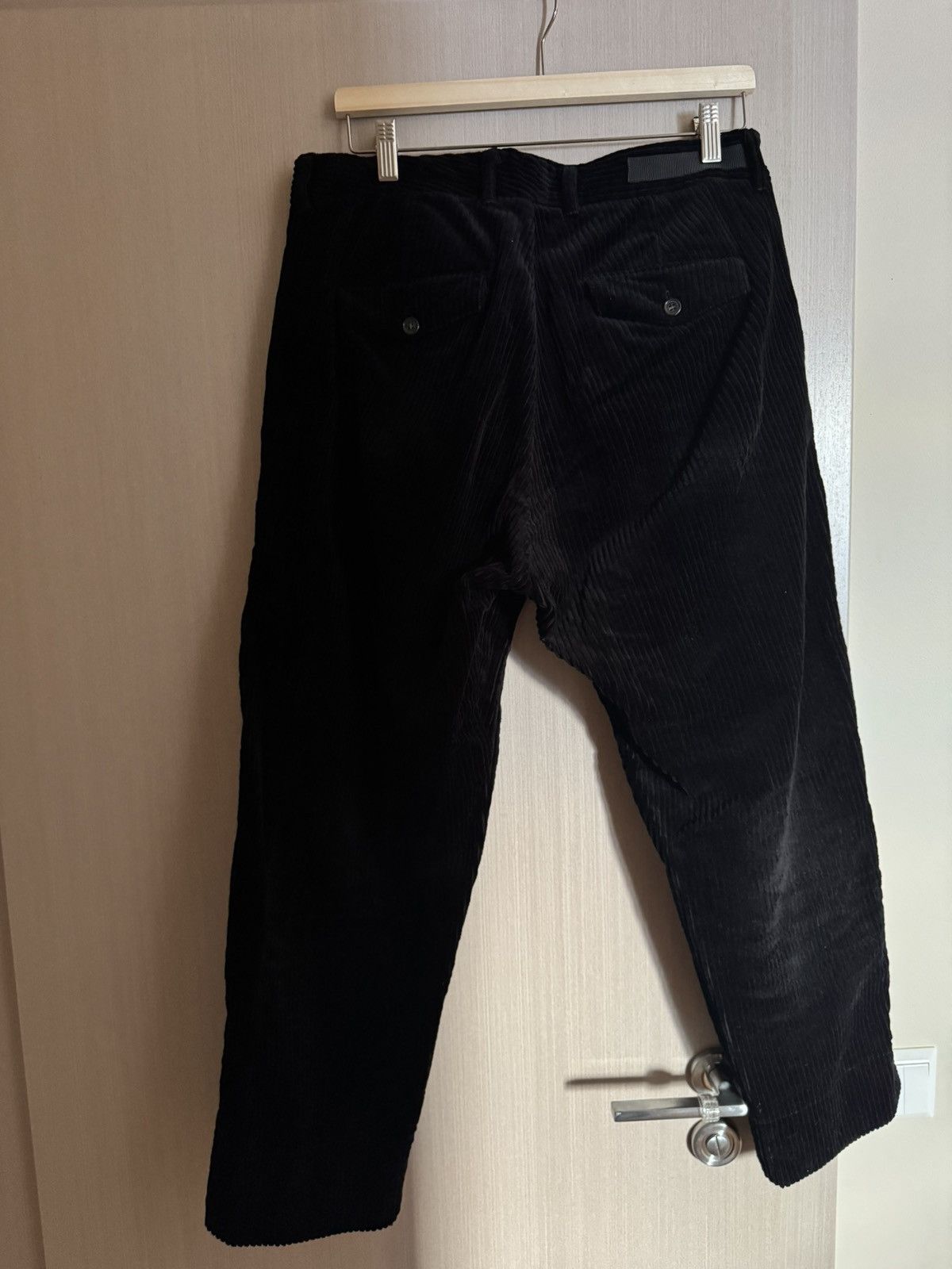 ADNYM ATELIER ADNYM Atelier Black Wide Wale Corduroy Osoko Trousers Size US 31 - 2 Thumbnail
