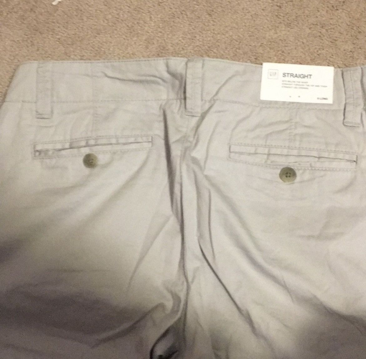 Gap GAP Light Grey Straight Leg Pants Size 30" / US 8 / IT 44 - 4 Thumbnail