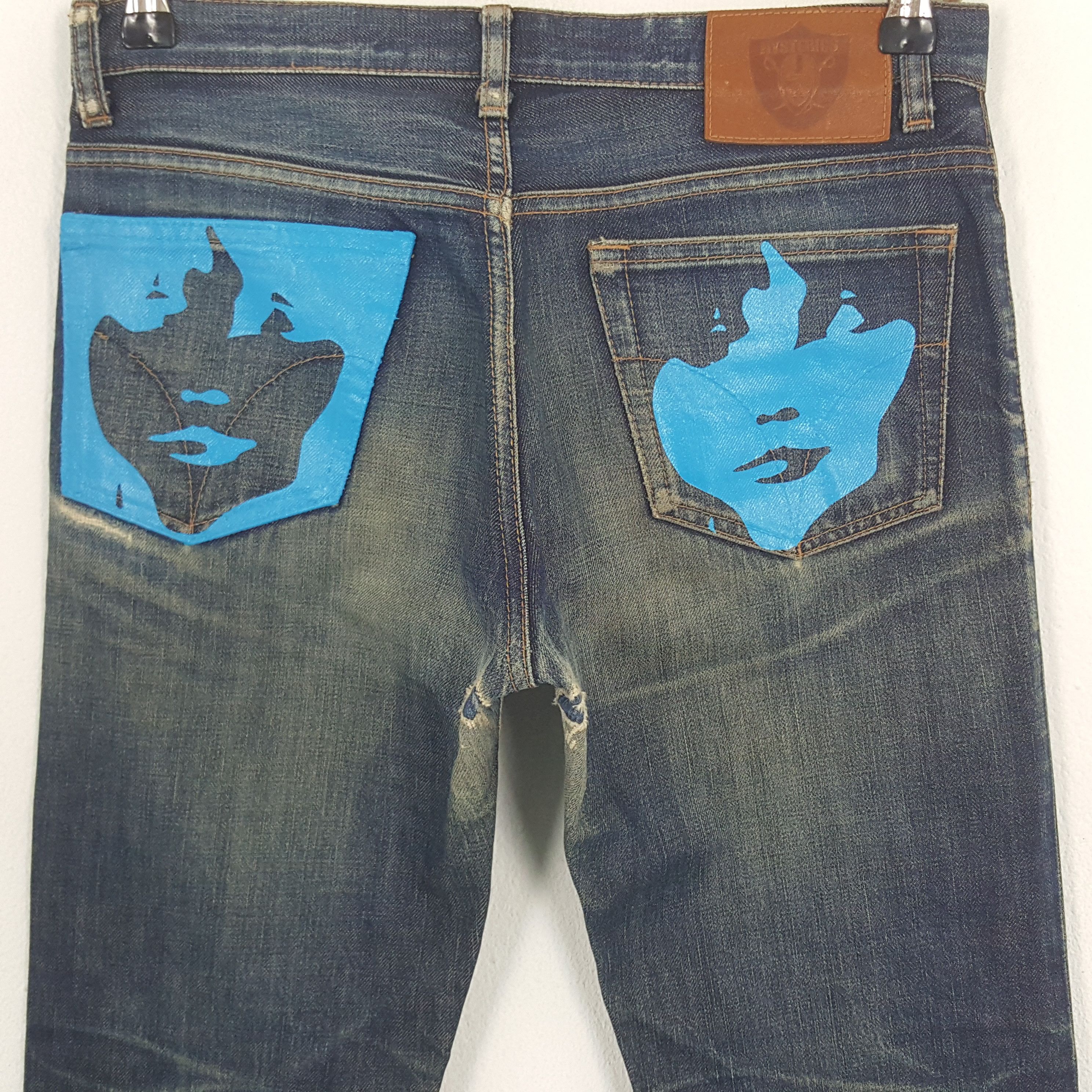Hysteric Glamour × Vintage Vintage Hysteric Glamour Custom Art Logo Denim Jeans Size US 29 - 2 Thumbnail