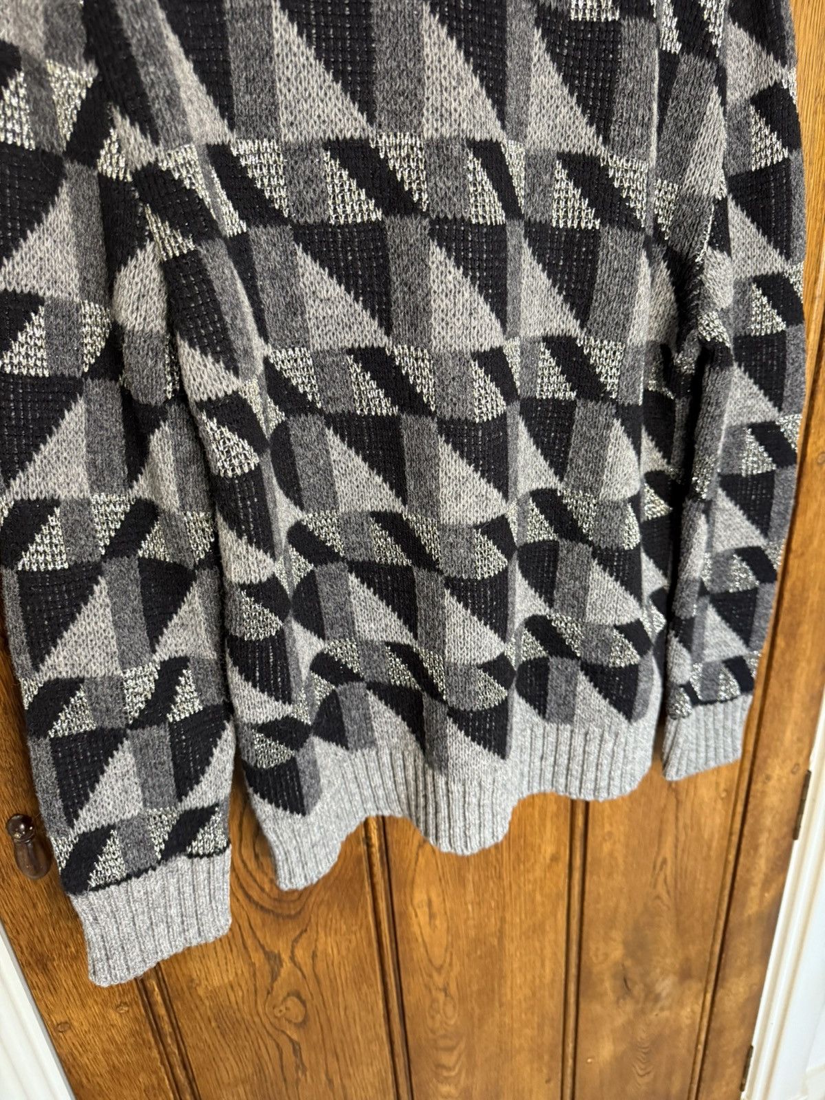 Saint Laurent Paris FW15 Grail Saint Laurent geometric metallic sweater Hedi XL Size US XL / EU 56 / 4 - 20 Thumbnail