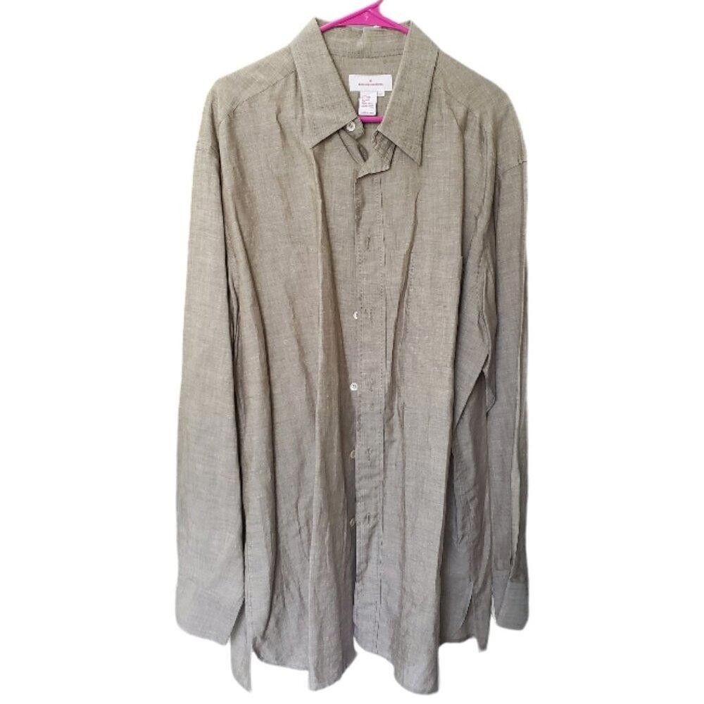Ermenegildo Zegna CT1537 Ermenegildo Zegna Men's Long Sleeve Dress Shirt XL Size 44R - 1 Thumbnail