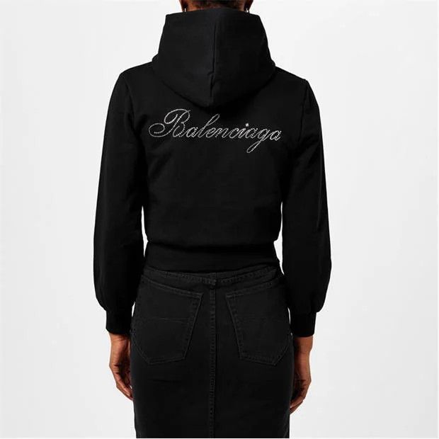 Balenciaga o1g2r1mq0924 Pre Shrunk Zip Up Hoodies in Black Size M / US 6-8 / IT 42-44 - 5 Thumbnail