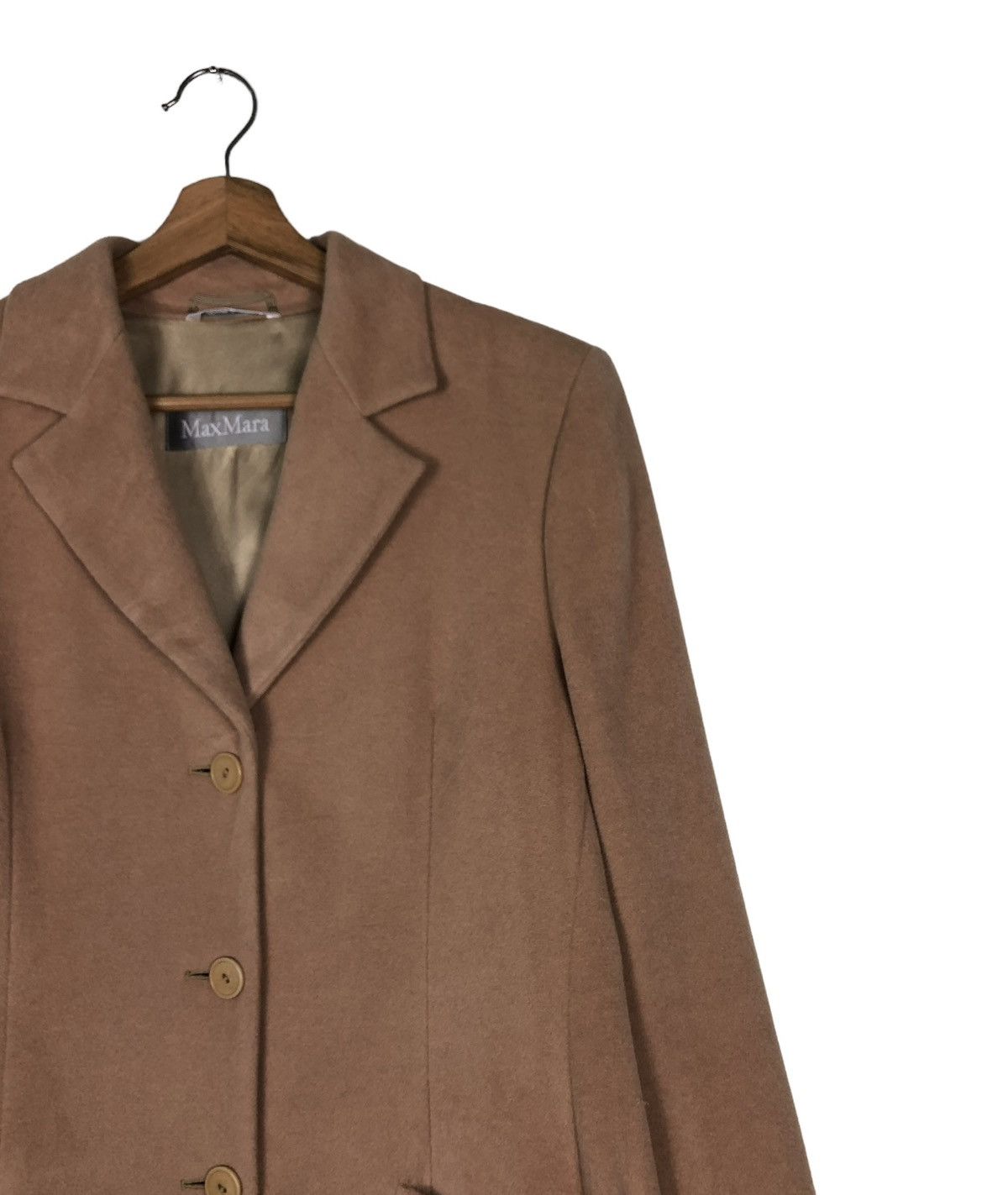 Japanese Brand 🔥VINTAGE LONG JACKET WOOL HERRINGBONE MAX MARA Size M / US 6-8 / IT 42-44 - 5 Thumbnail