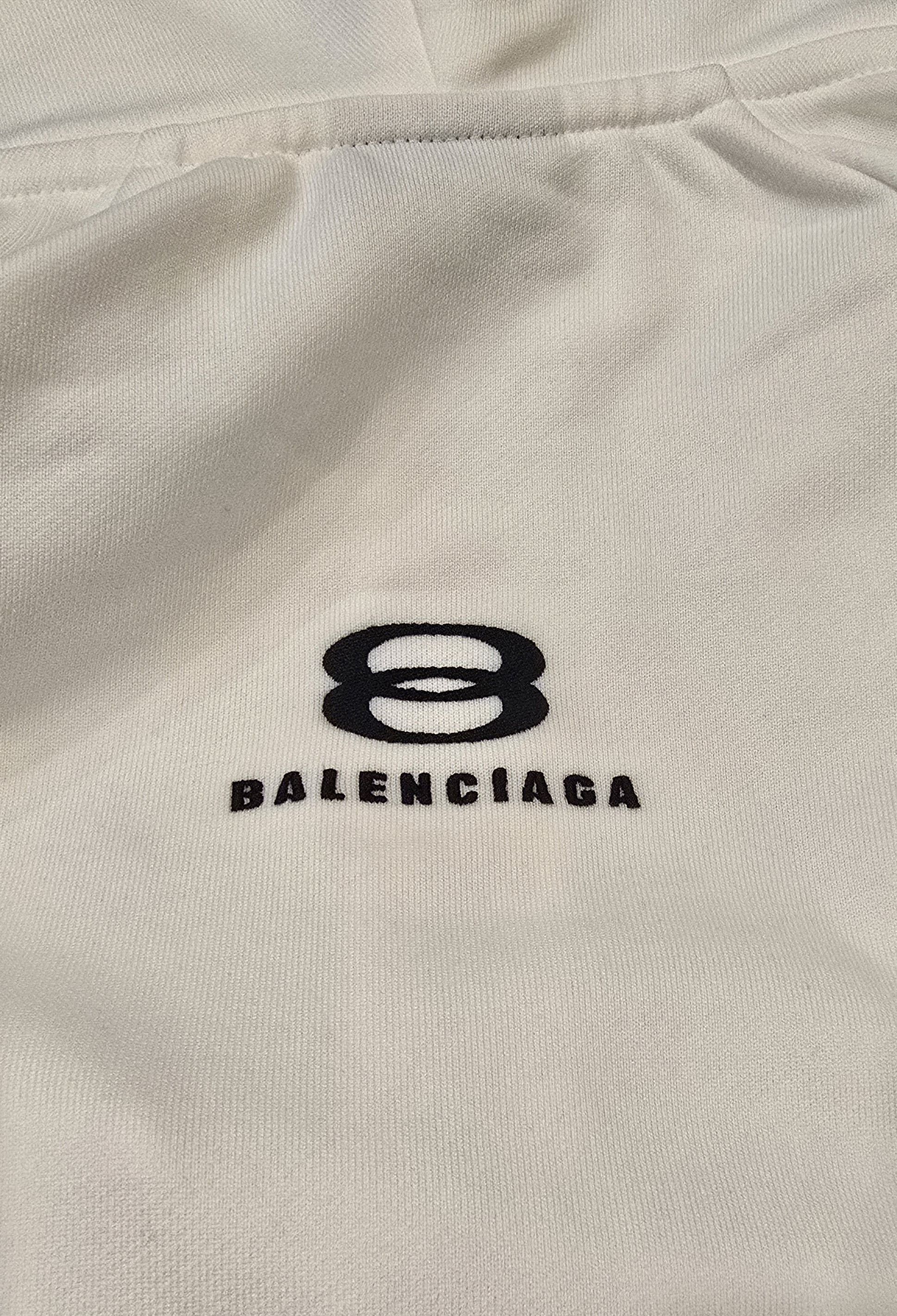 Balenciaga Zip-up Hoodie White - Large - Unisex Size US L / EU 52-54 / 3 - 4 Thumbnail